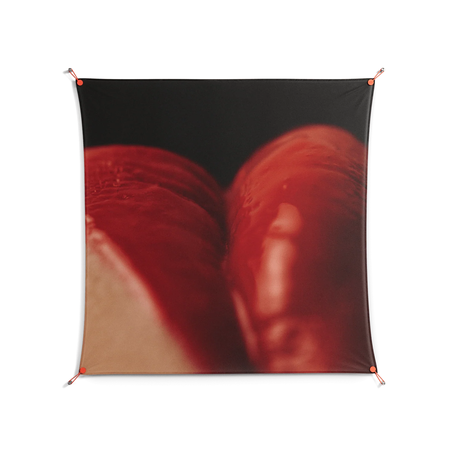 Red 3 - Work On Wall - Nadia Ryder - Orange - 140 x 140 cm