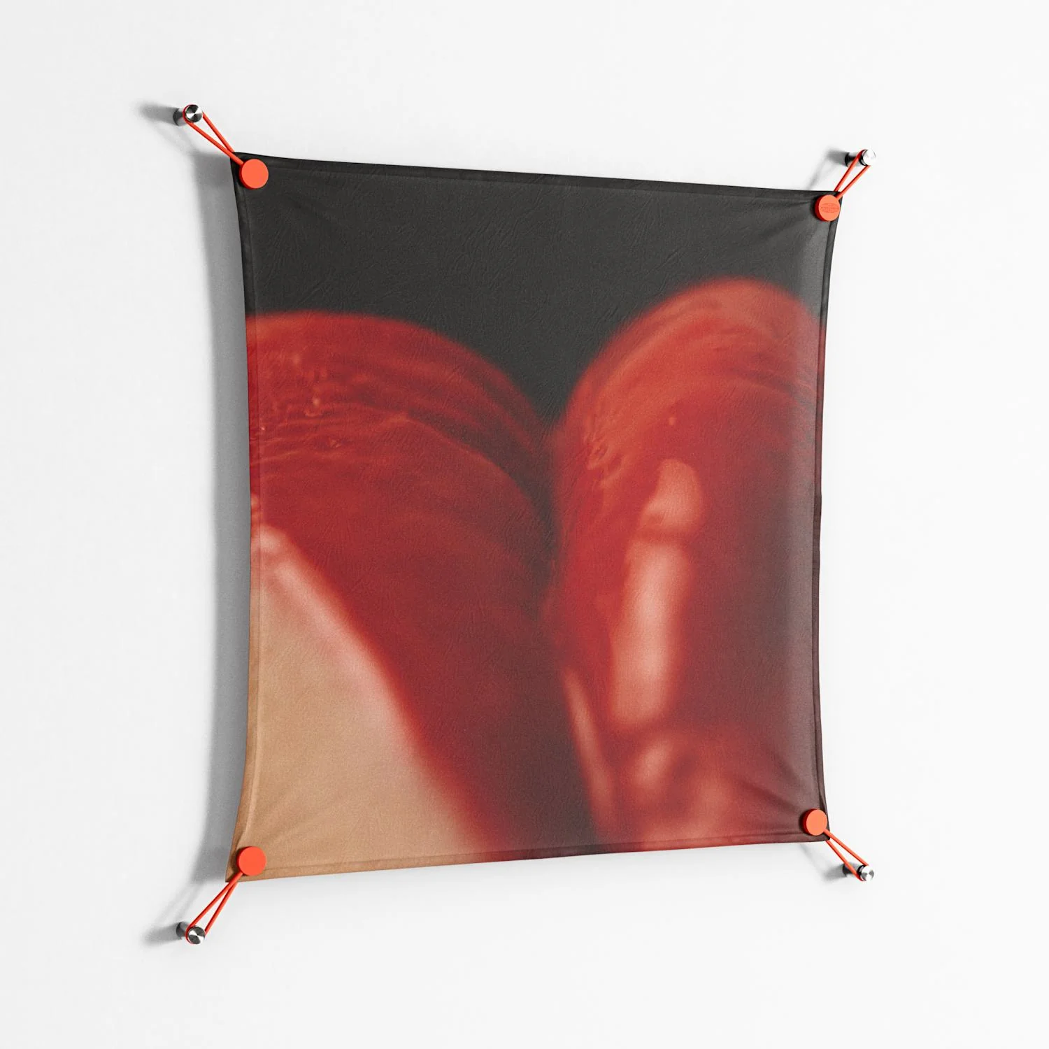 Red 3 - Work On Wall - Nadia Ryder - Orange - 70 x 70 cm - Image 2