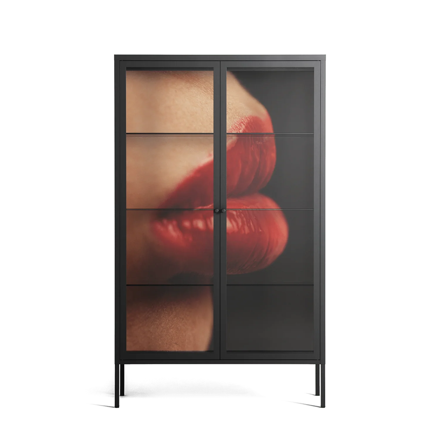 Red 4 - Cabinet - Nadia Ryder - Antracite - Clear glass