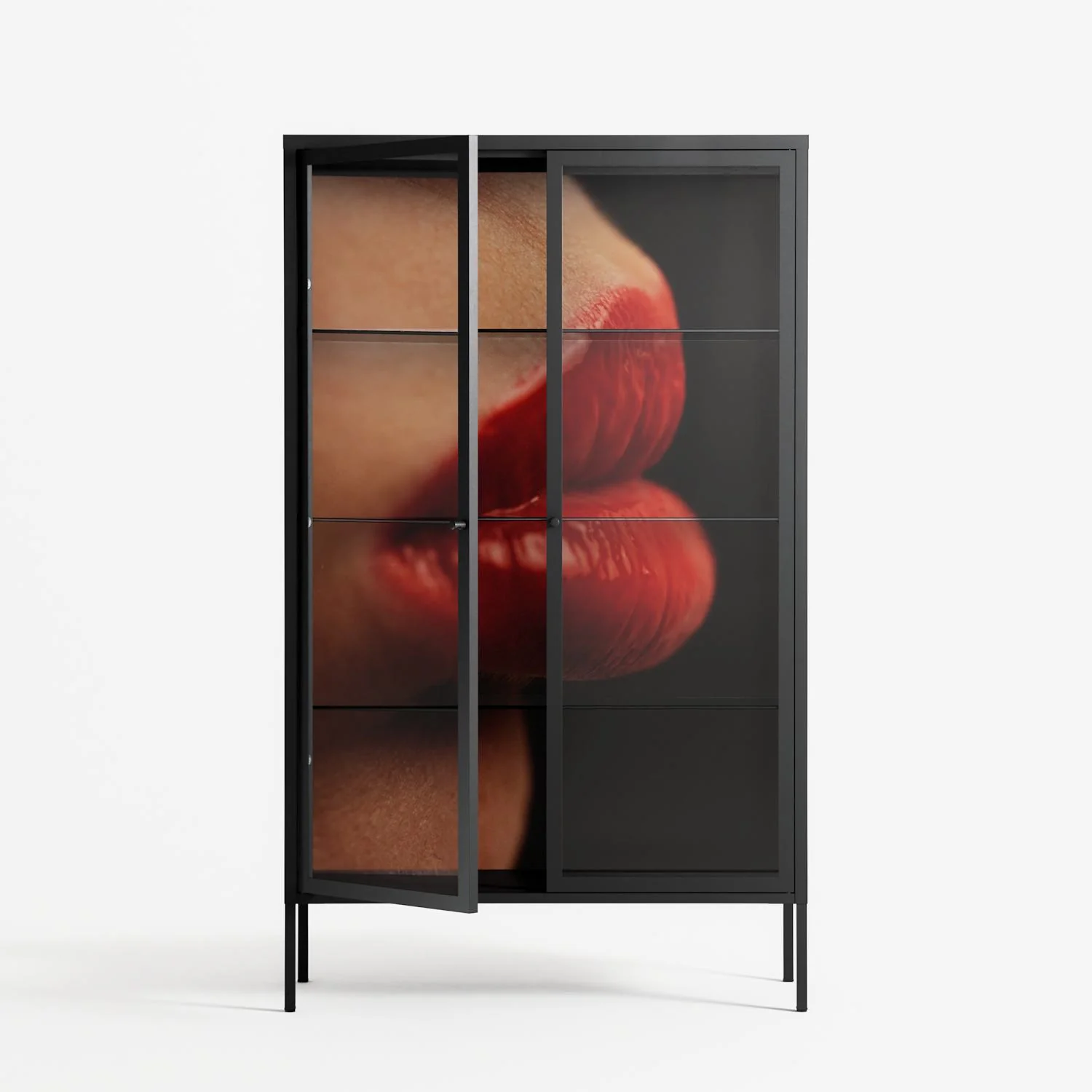 Red 4 - Cabinet - Nadia Ryder - Antracite - Clear glass - Image 2