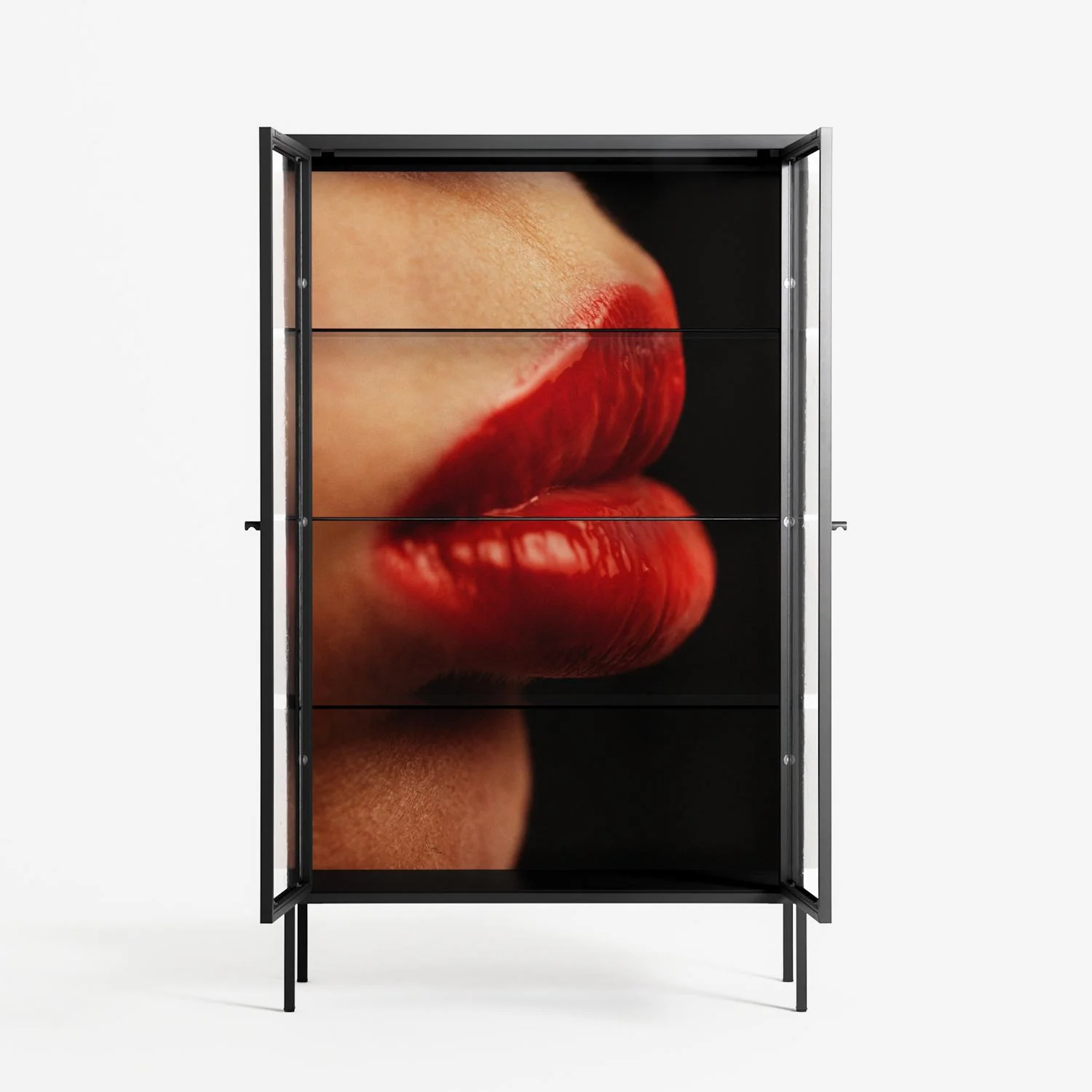Red 4 - Cabinet - Nadia Ryder - Antracite - Clear glass - Image 3