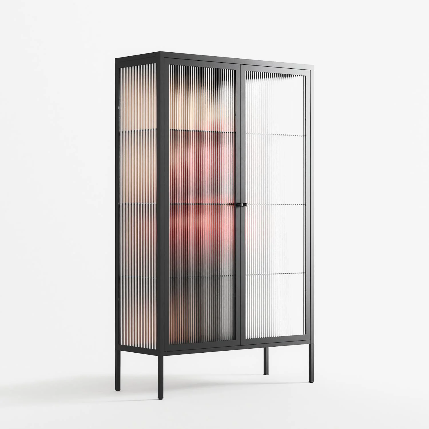 Red 4 - Cabinet - Nadia Ryder - Antracite - Reeded glass - Image 4