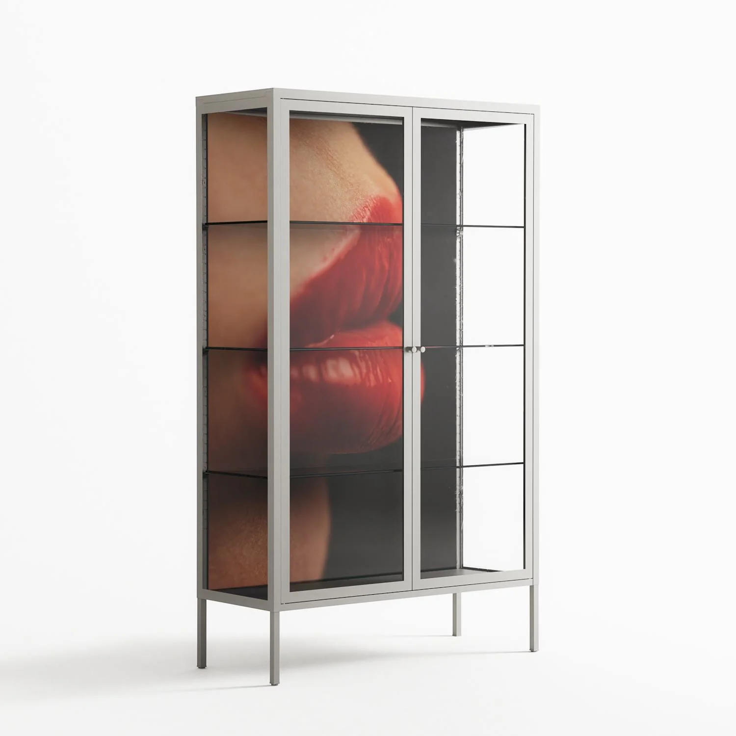 Red 4 - Cabinet - Nadia Ryder - Chalk - Clear glass - Image 4
