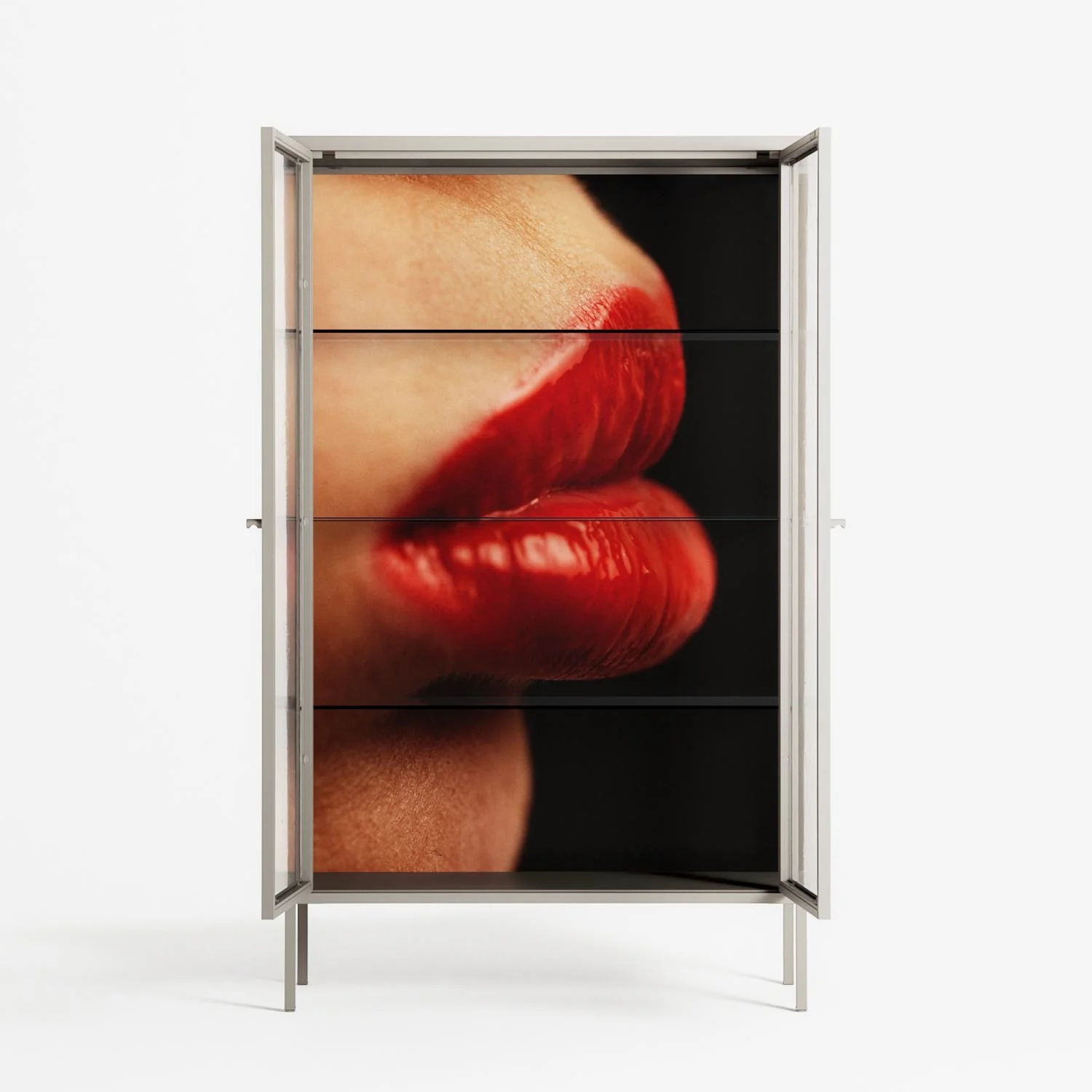 Red 4 - Cabinet - Nadia Ryder - Pebble - Clear glass - Image 3