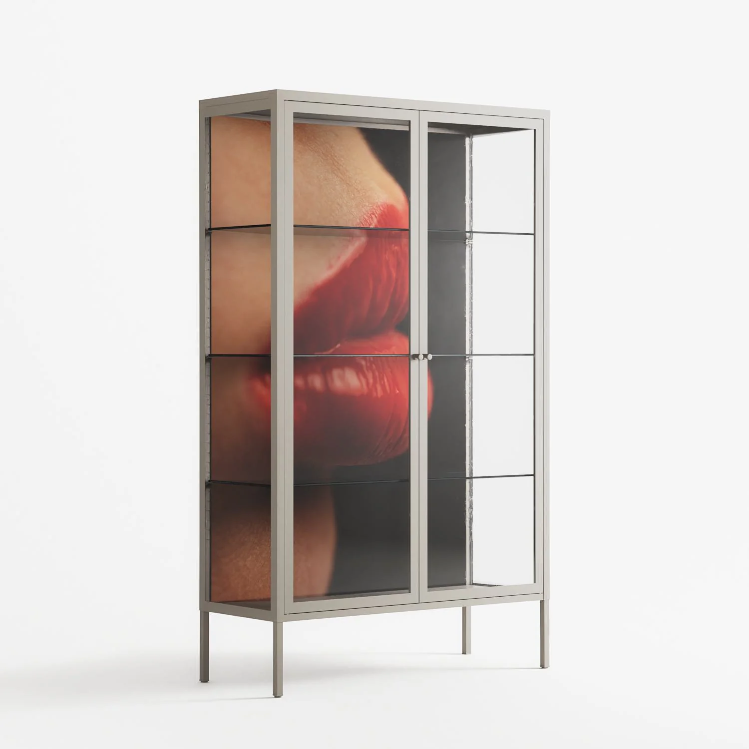 Red 4 - Cabinet - Nadia Ryder - Pebble - Clear glass - Image 4