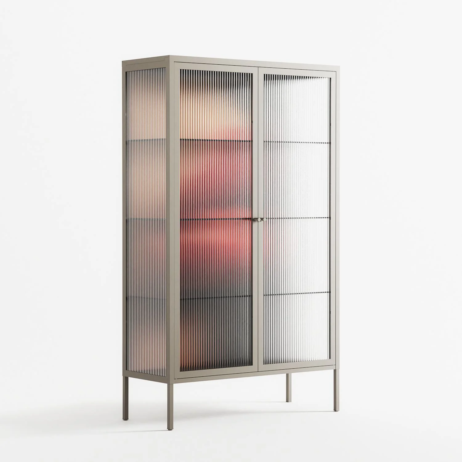 Red 4 - Cabinet - Nadia Ryder - Pebble - Reeded glass - Image 4