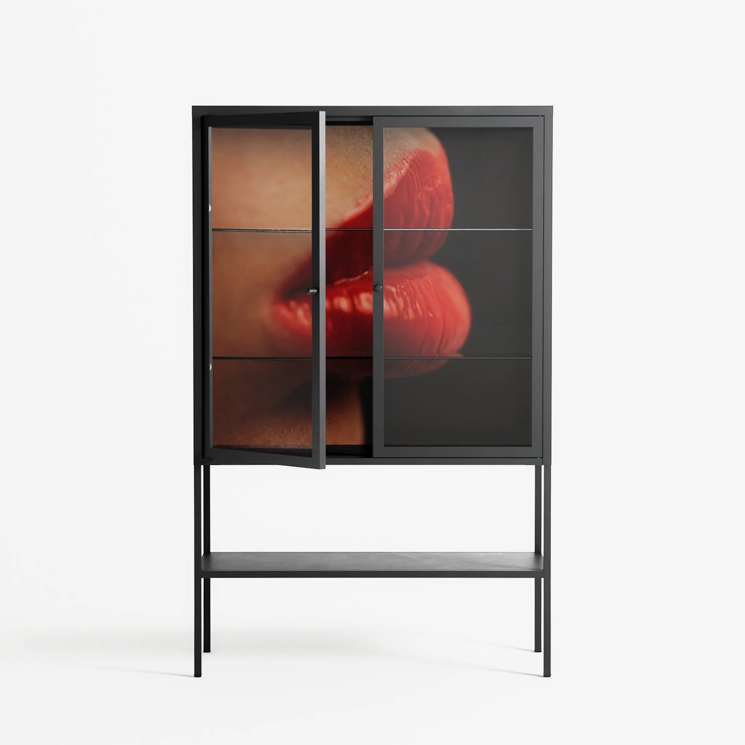 Red 4 - Loft Cabinet - Nadia Ryder - Antracite - Clear glass - Image 2