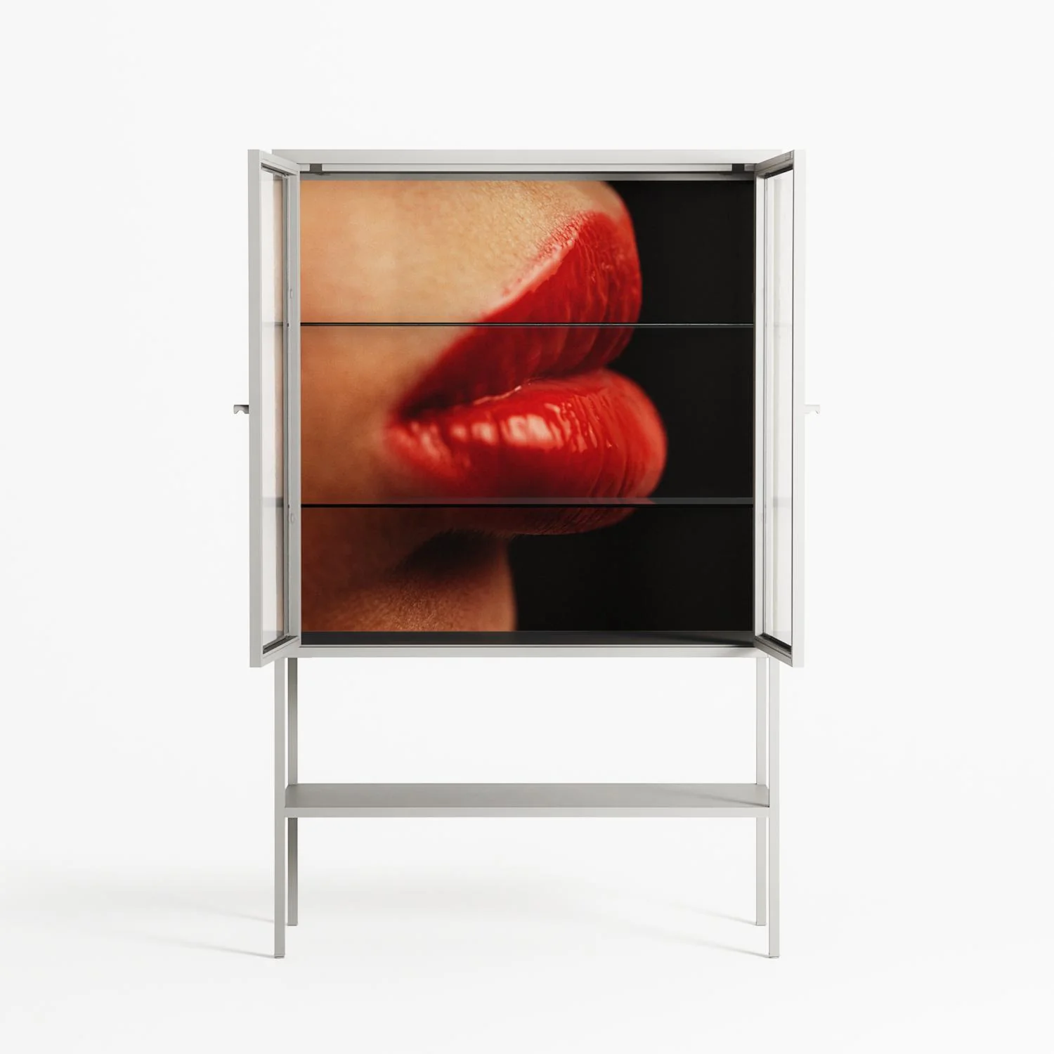 Red 4 - Loft Cabinet - Nadia Ryder - Chalk - Clear glass - Image 3