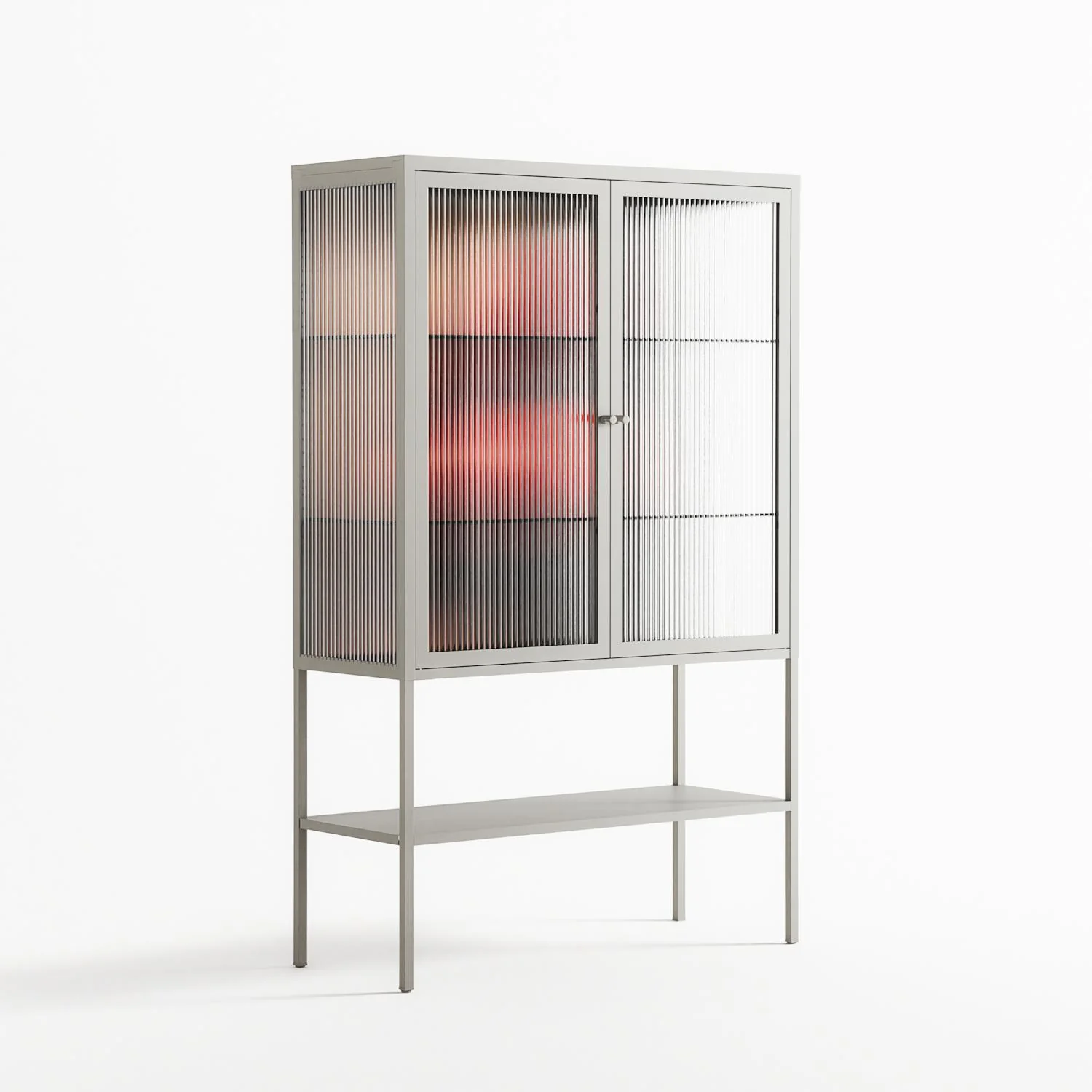 Red 4 - Loft Cabinet - Nadia Ryder - Chalk - Reeded glass - Image 4