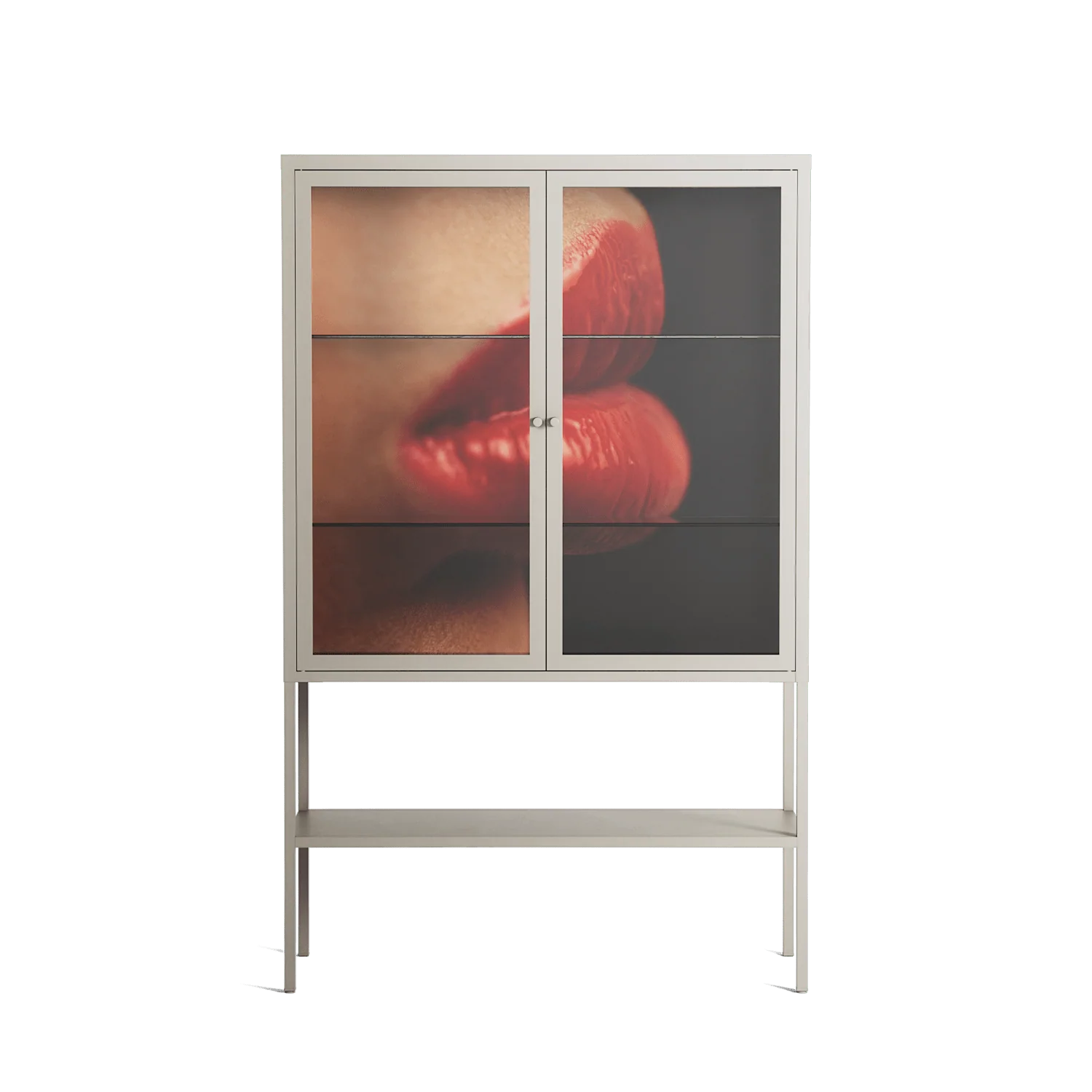 Red 4 - Loft Cabinet - Nadia Ryder - Pebble - Clear glass