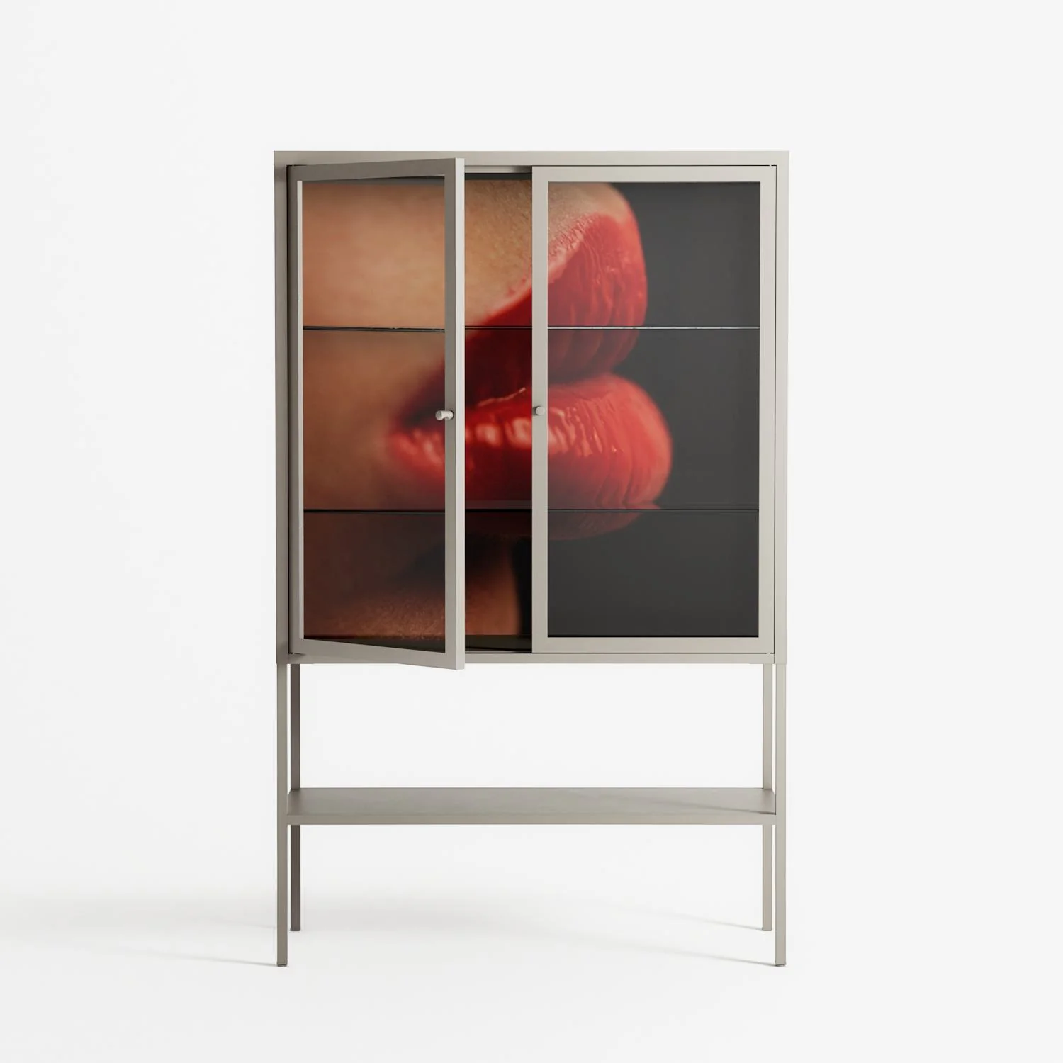 Red 4 - Loft Cabinet - Nadia Ryder - Pebble - Clear glass - Image 2