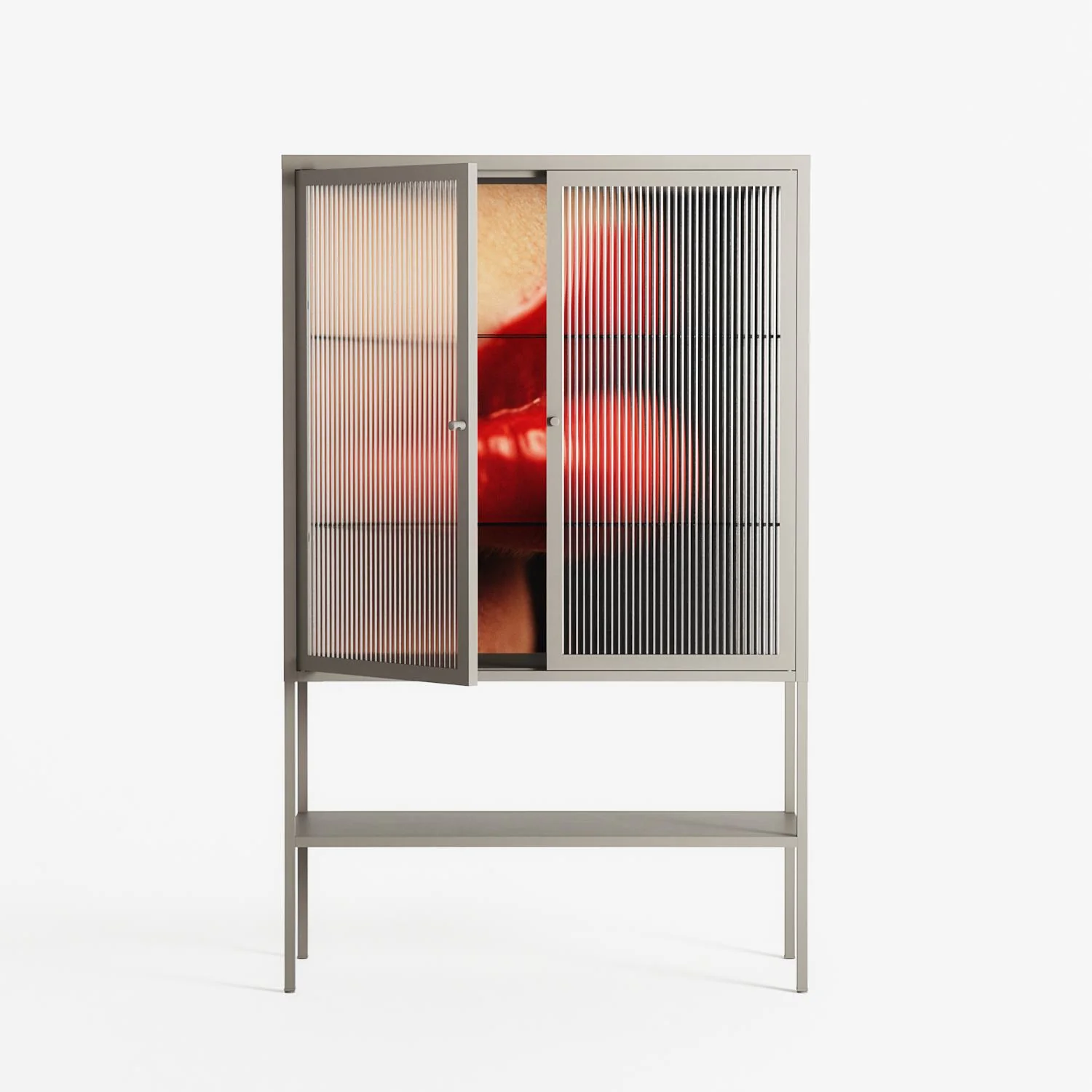 Red 4 - Loft Cabinet - Nadia Ryder - Pebble - Reeded glass - Image 2