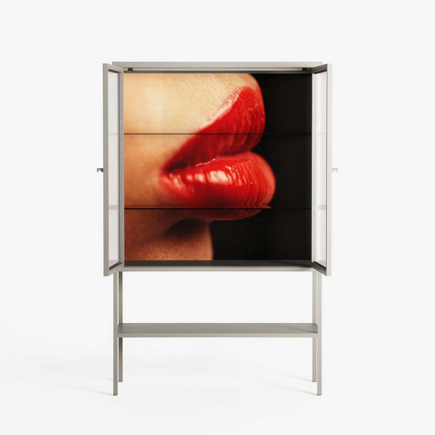Red 4 - Loft Cabinet - Nadia Ryder - Pebble - Reeded glass - Image 3