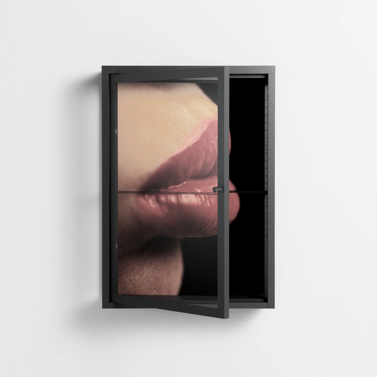 Red 4 - Wall Cabinet - Nadia Ryder - Antracite - Clear glass - Image 2