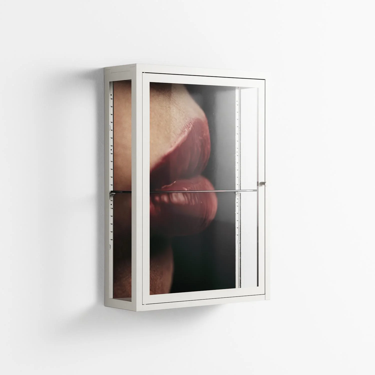 Red 4 - Wall Cabinet - Nadia Ryder - Chalk - Clear glass - Image 4