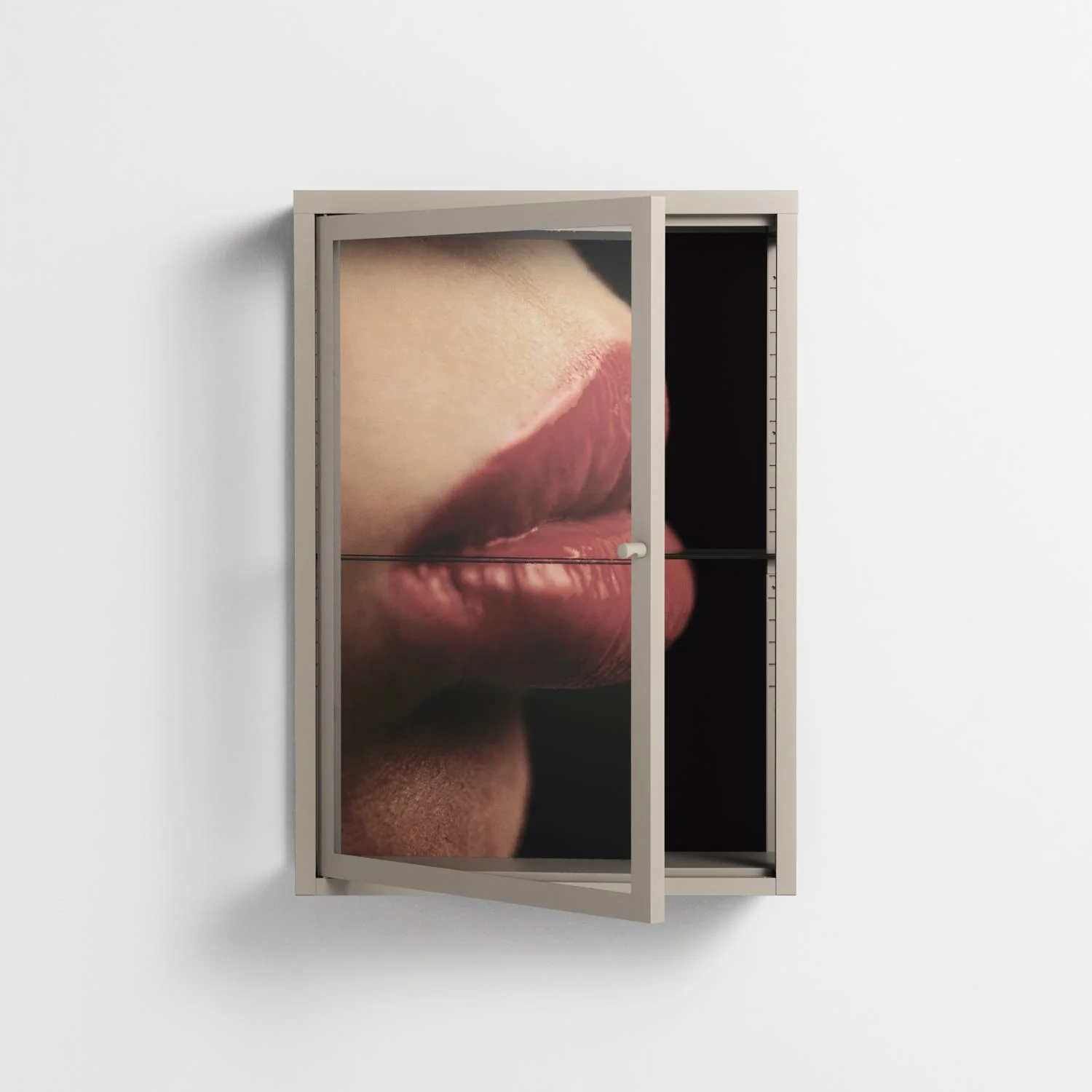 Red 4 - Wall Cabinet - Nadia Ryder - Pebble - Clear glass - Image 2