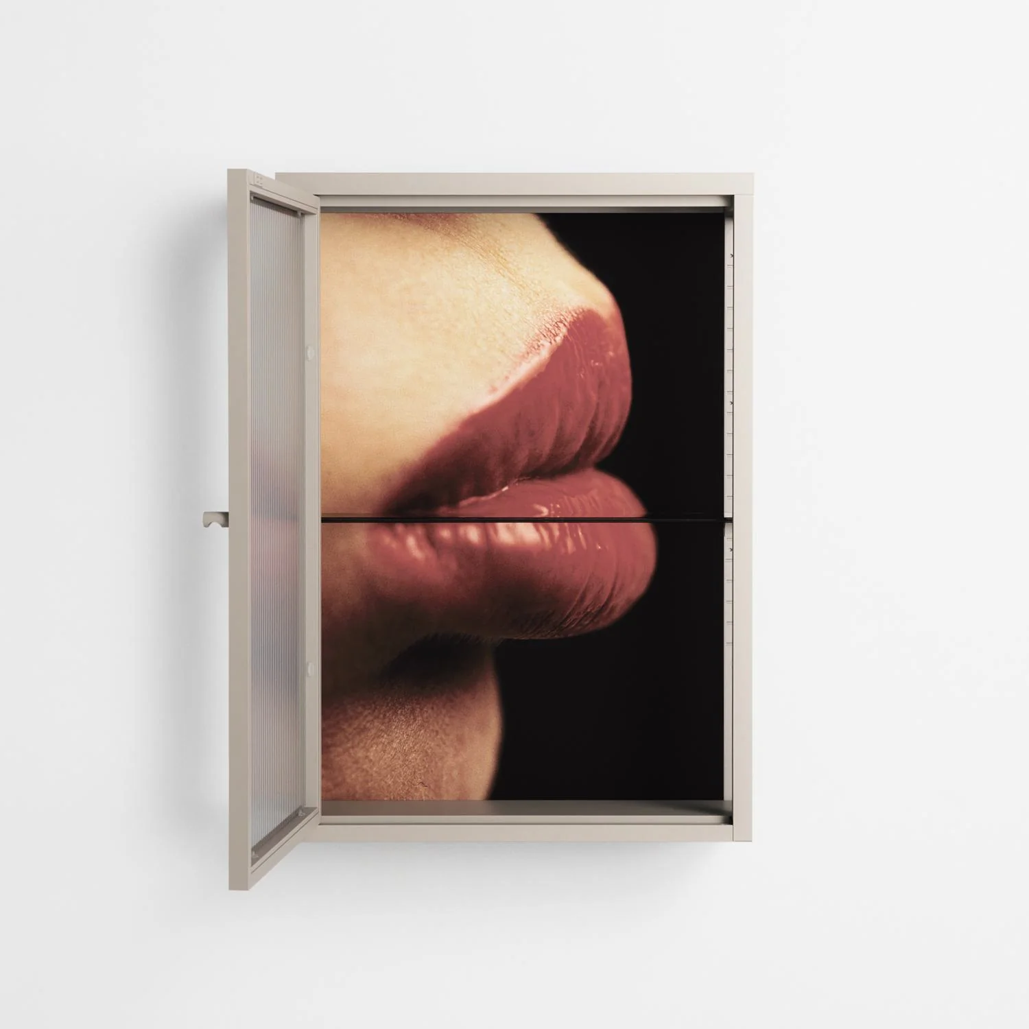Red 4 - Wall Cabinet - Nadia Ryder - Pebble - Reeded glass - Image 3