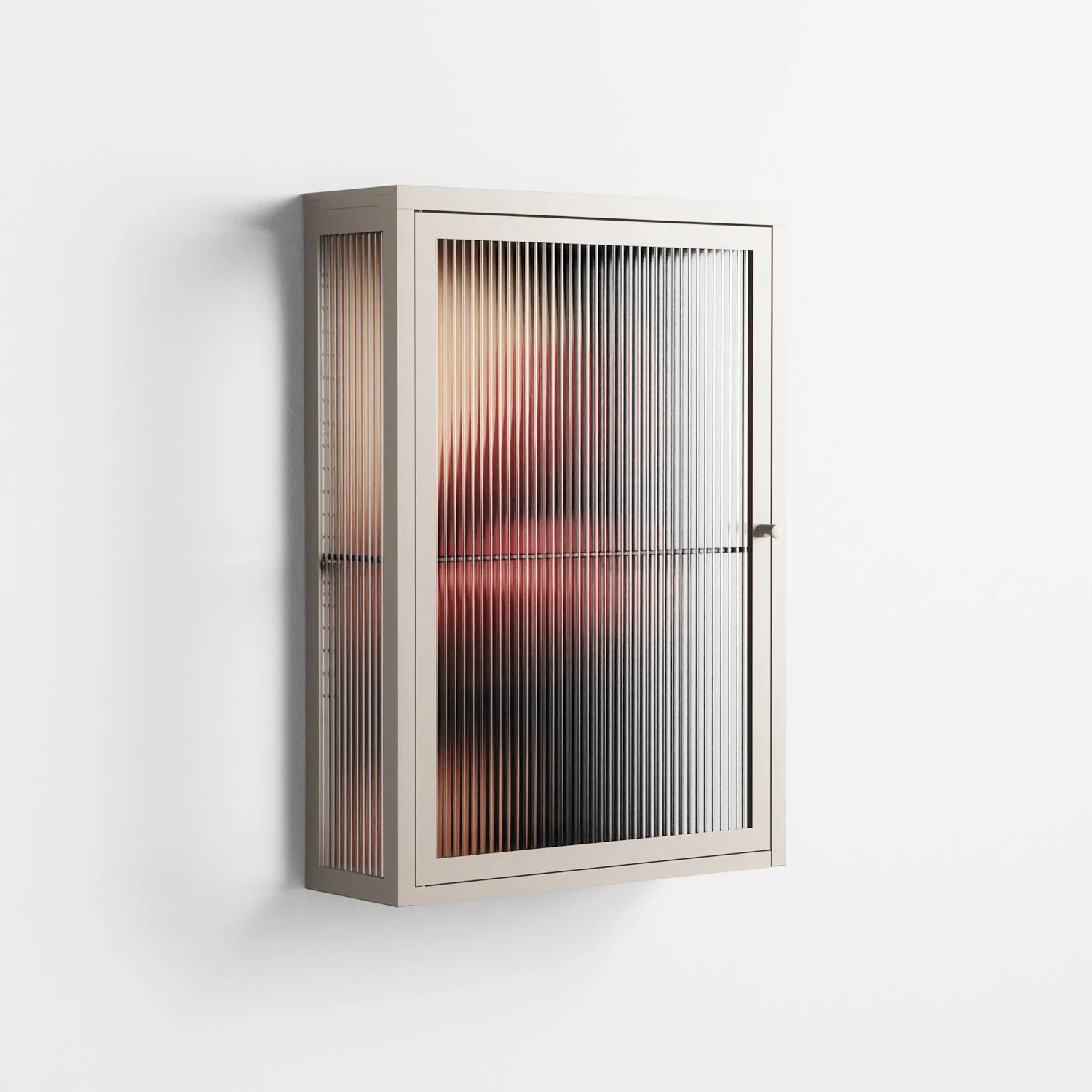 Red 4 - Wall Cabinet - Nadia Ryder - Pebble - Reeded glass - Image 4