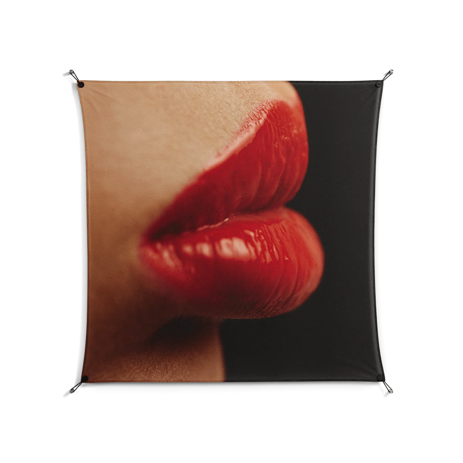 Red 4 - Work On Wall - Nadia Ryder - Black - 140 x 140 cm