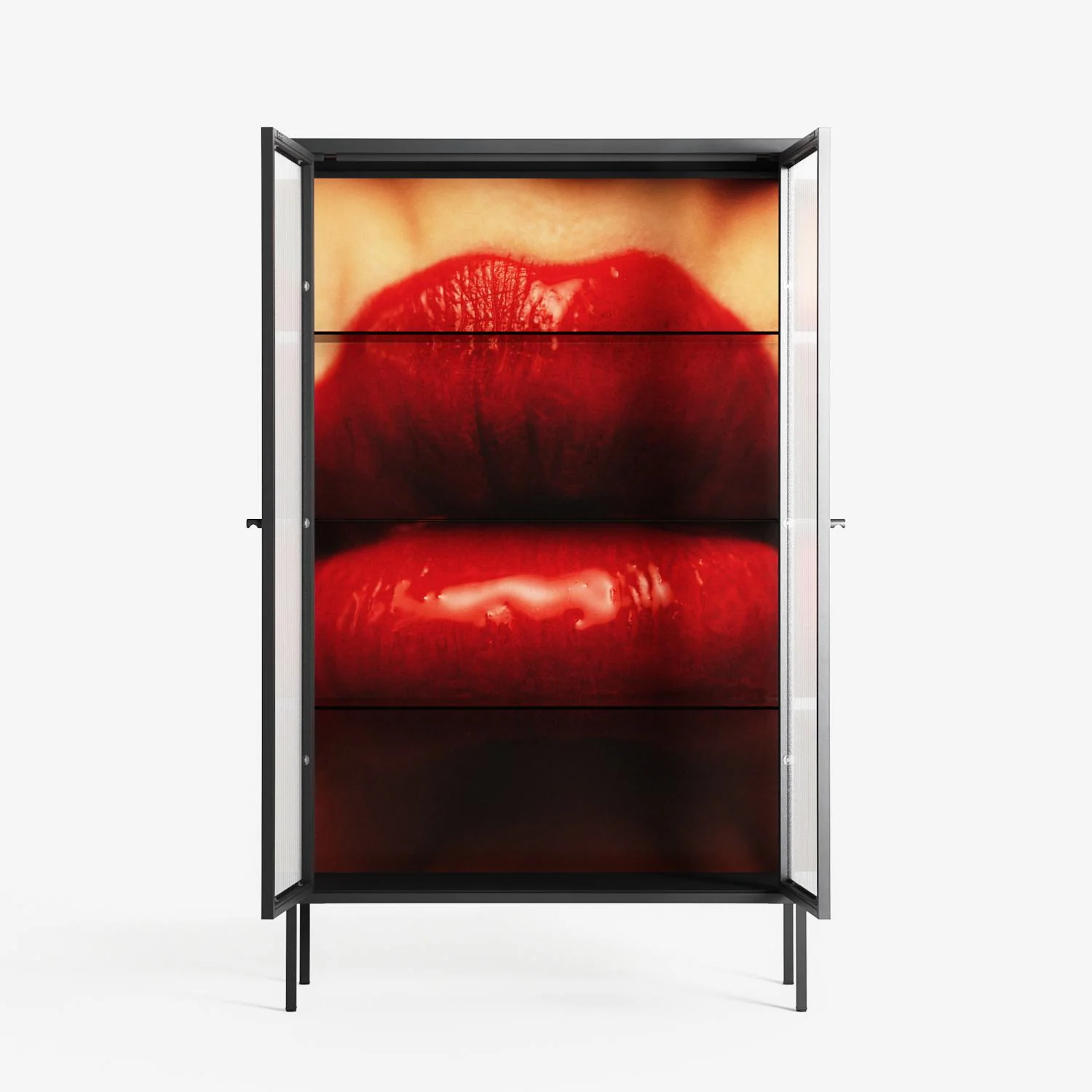 Red - Cabinet - Nadia Ryder - Antracite - Reeded glass - Image 3