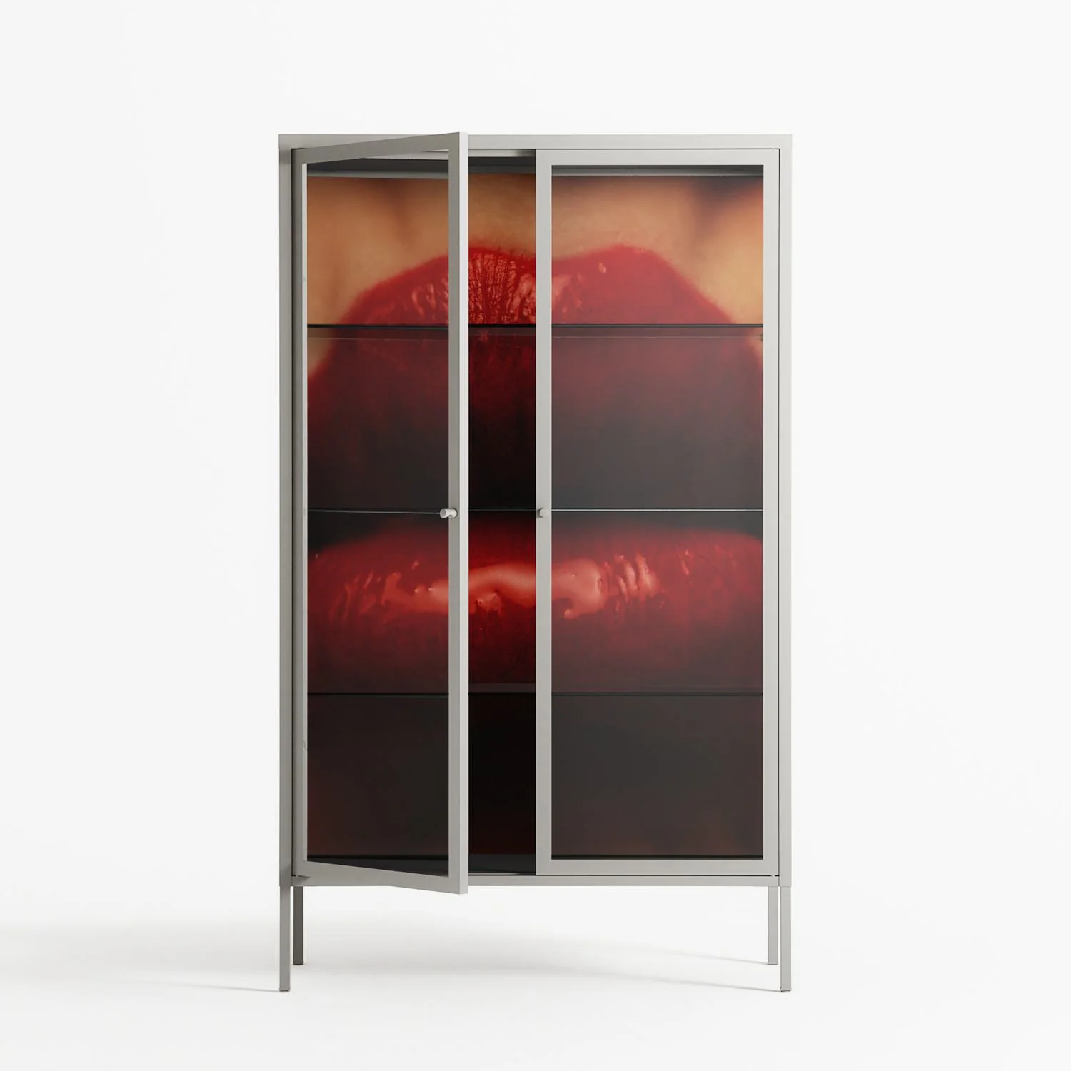 Red - Cabinet - Nadia Ryder - Chalk - Clear glass - Image 2