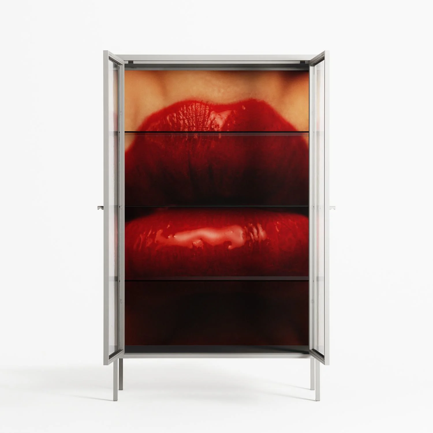 Red - Cabinet - Nadia Ryder - Chalk - Clear glass - Image 3