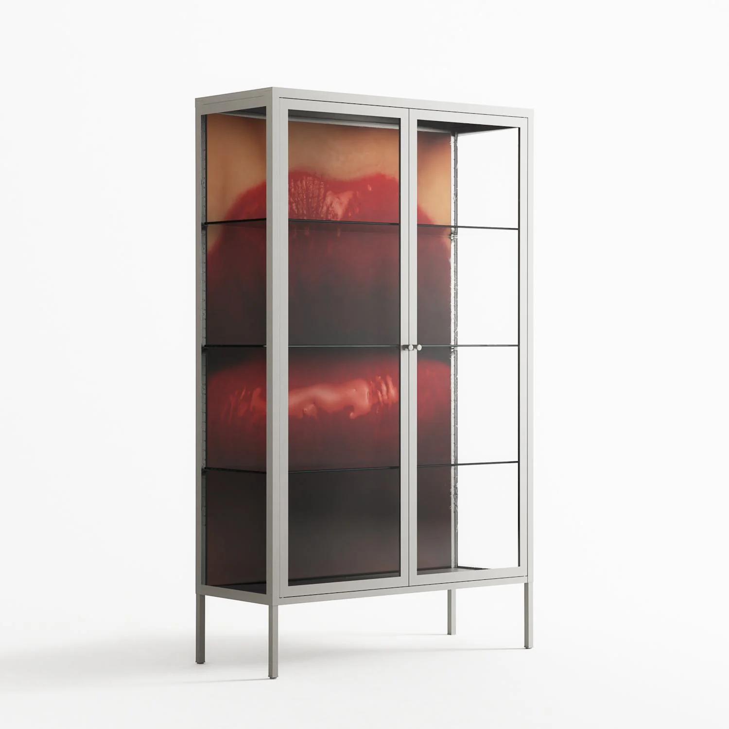 Red - Cabinet - Nadia Ryder - Chalk - Clear glass - Image 4