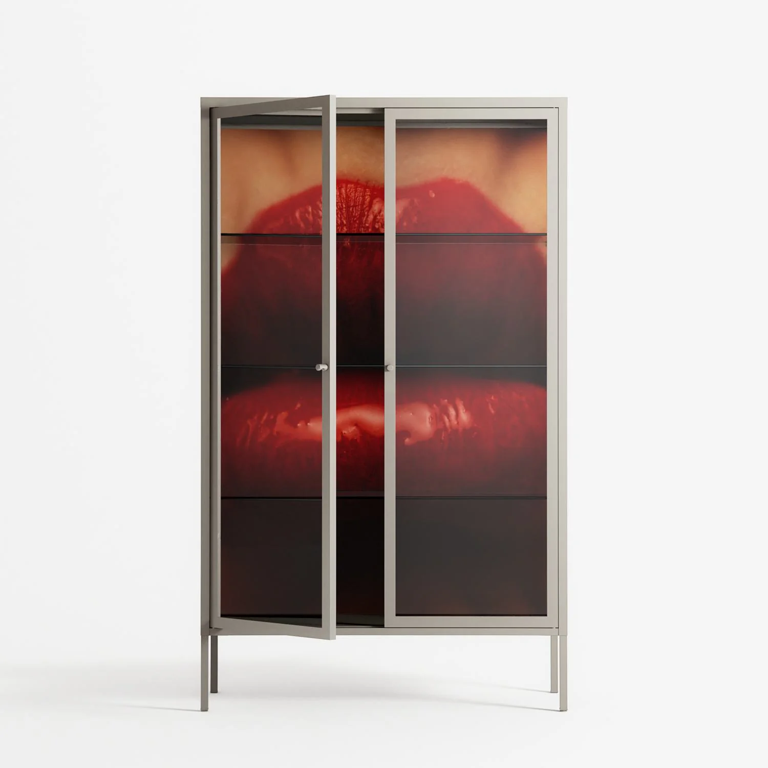 Red - Cabinet - Nadia Ryder - Pebble - Clear glass - Image 2