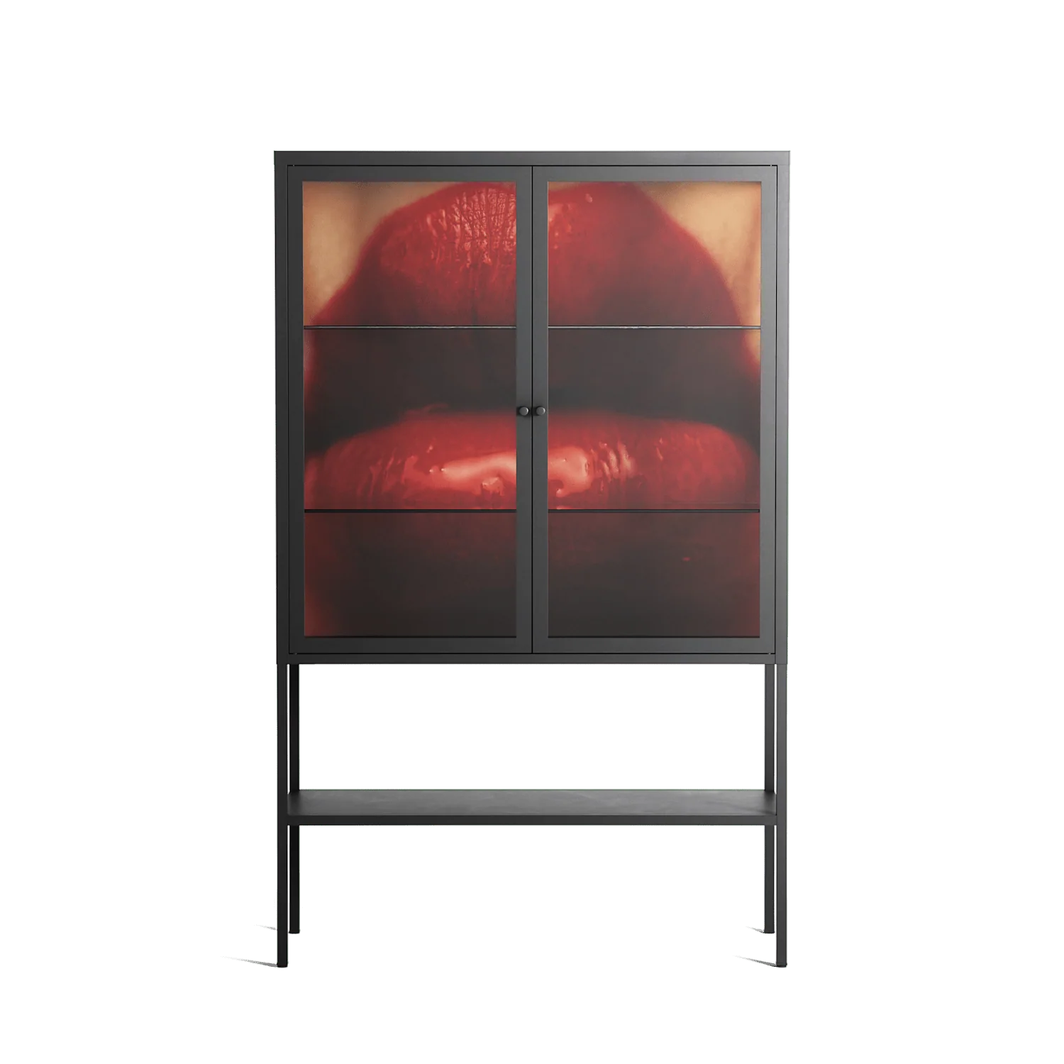 Red - Loft Cabinet - Nadia Ryder - Antracite - Clear glass