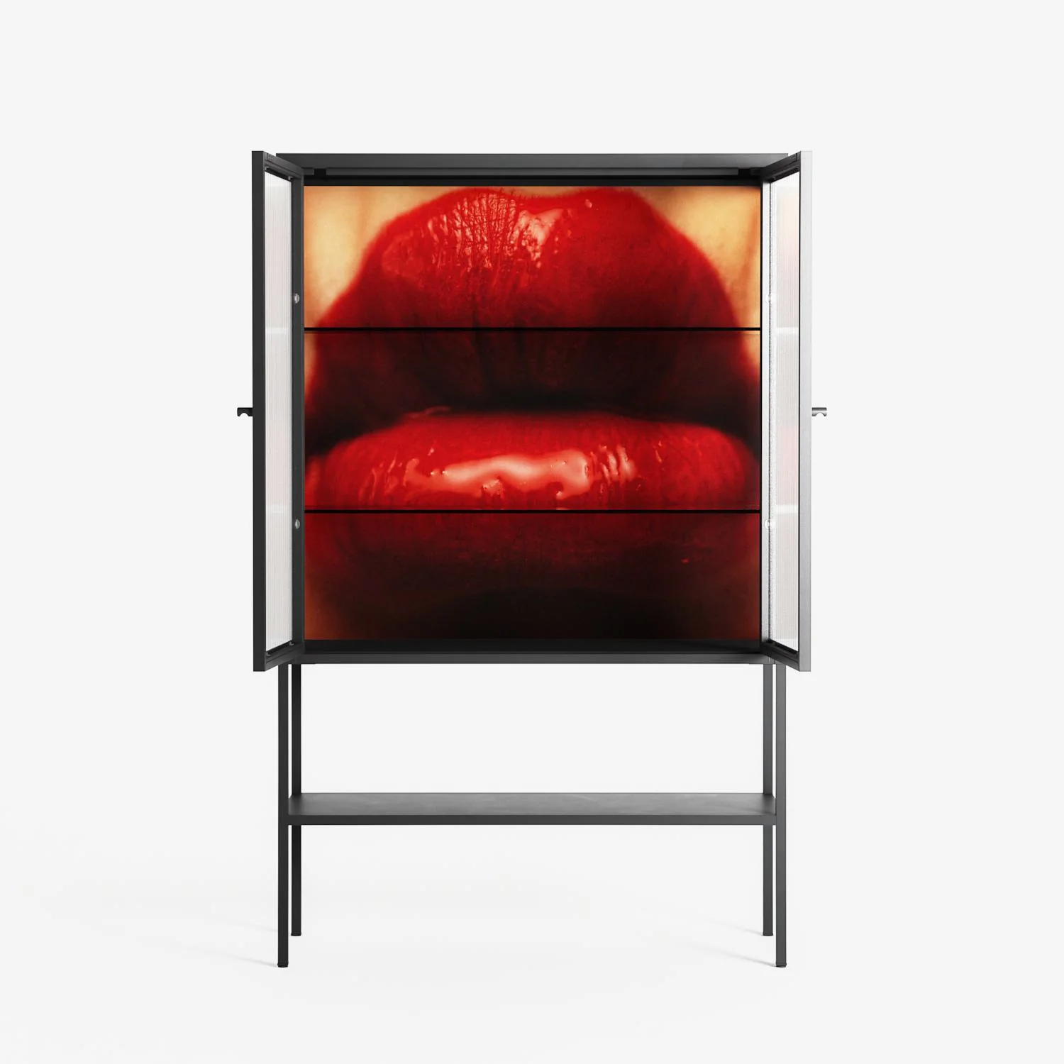 Red - Loft Cabinet - Nadia Ryder - Antracite - Reeded glass - Image 3