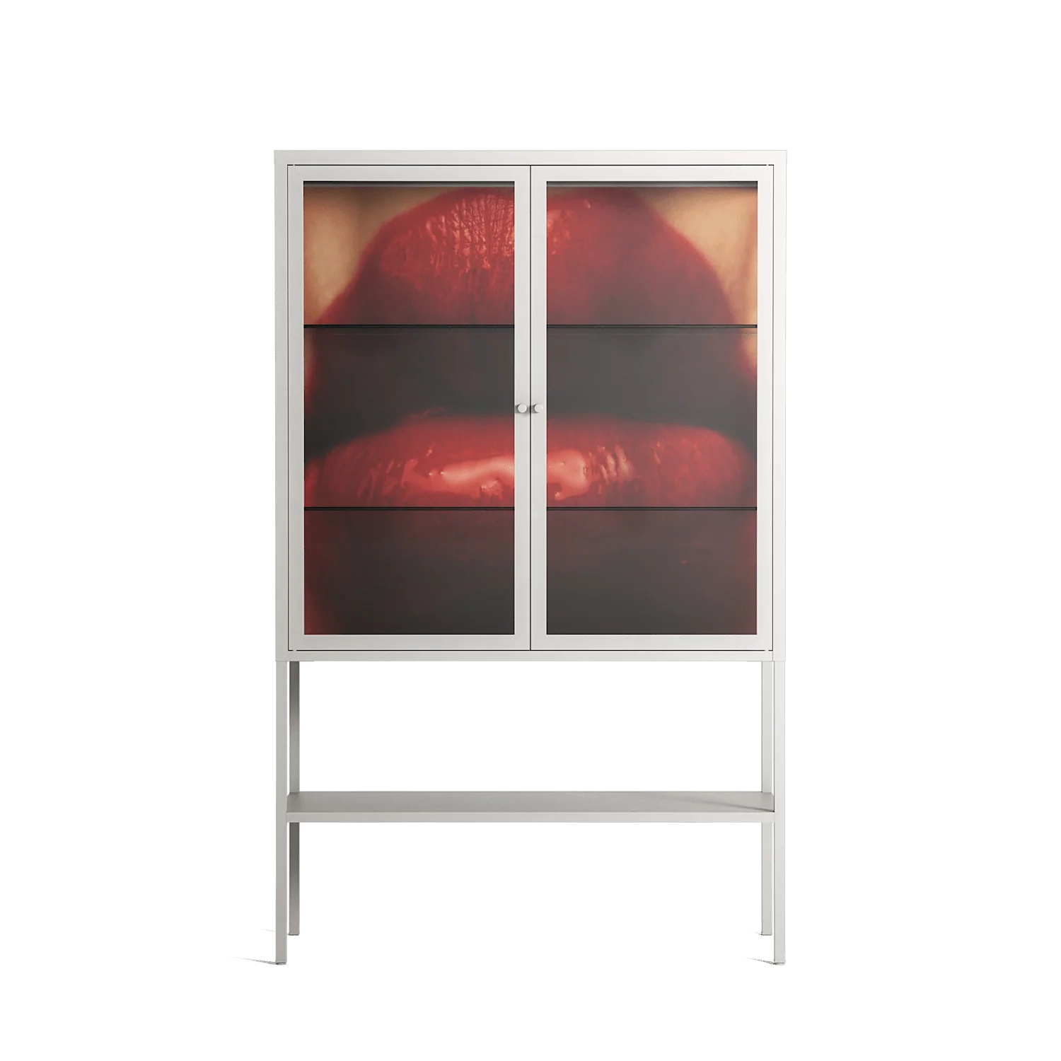 Red - Loft Cabinet - Nadia Ryder - Chalk - Clear glass