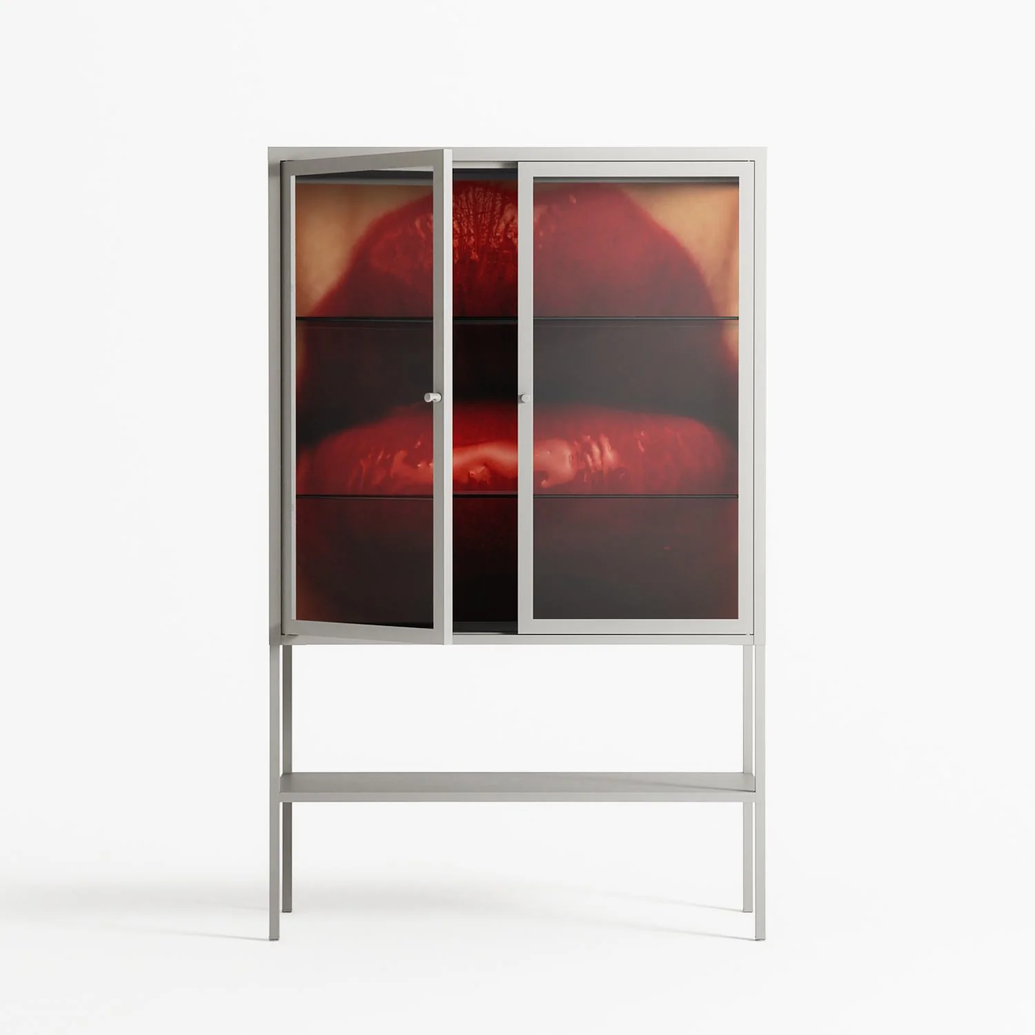 Red - Loft Cabinet - Nadia Ryder - Chalk - Clear glass - Image 2