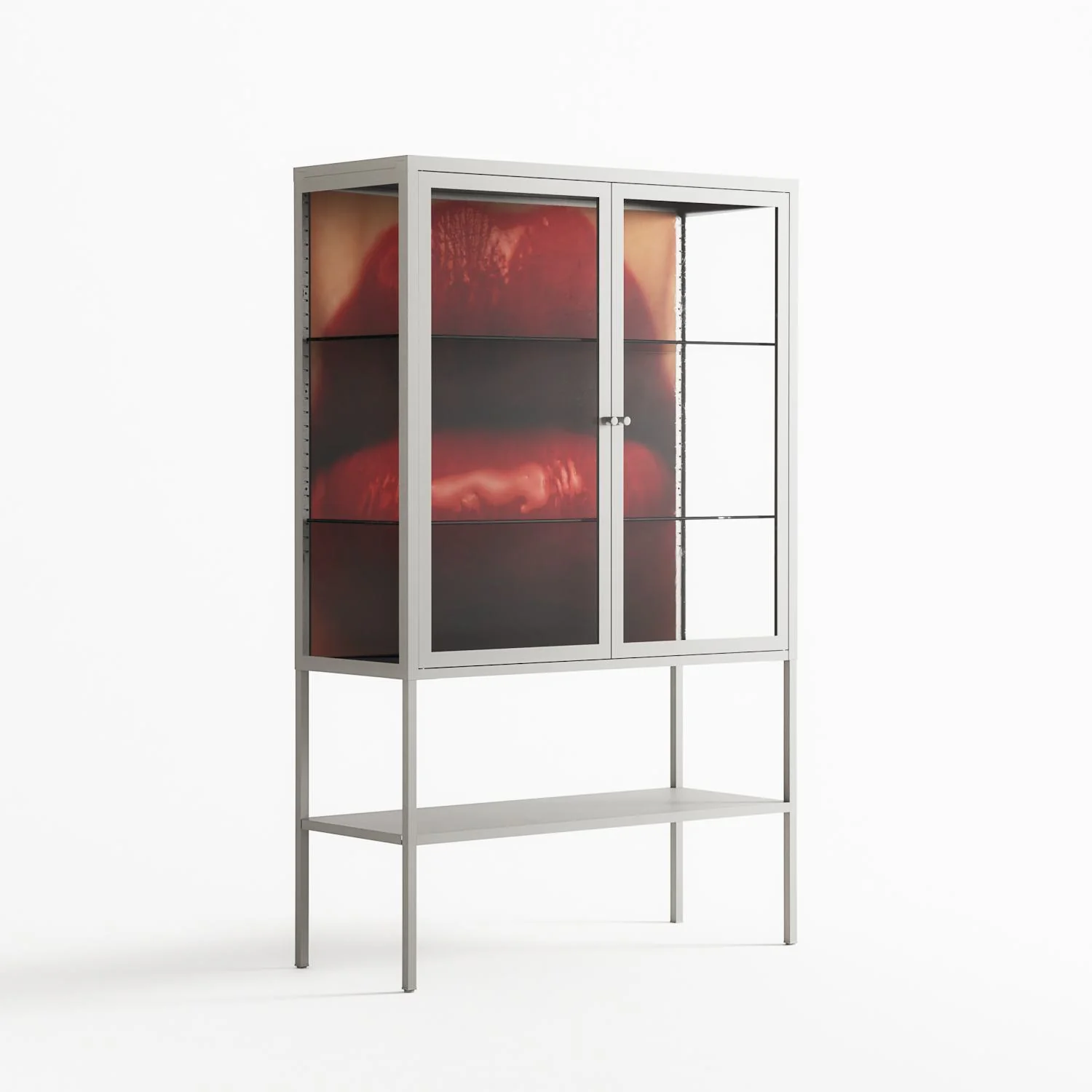 Red - Loft Cabinet - Nadia Ryder - Chalk - Clear glass - Image 4