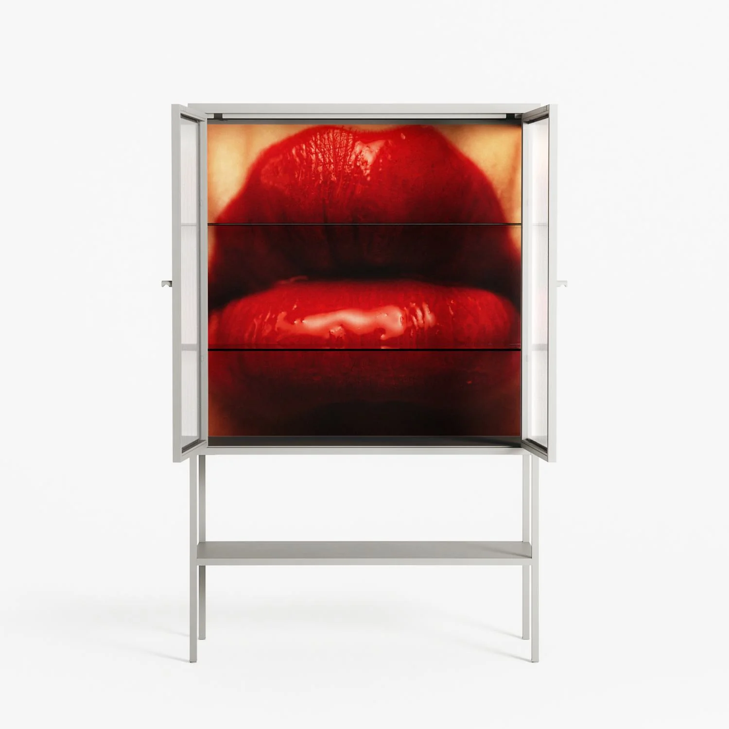 Red - Loft Cabinet - Nadia Ryder - Chalk - Reeded glass - Image 3