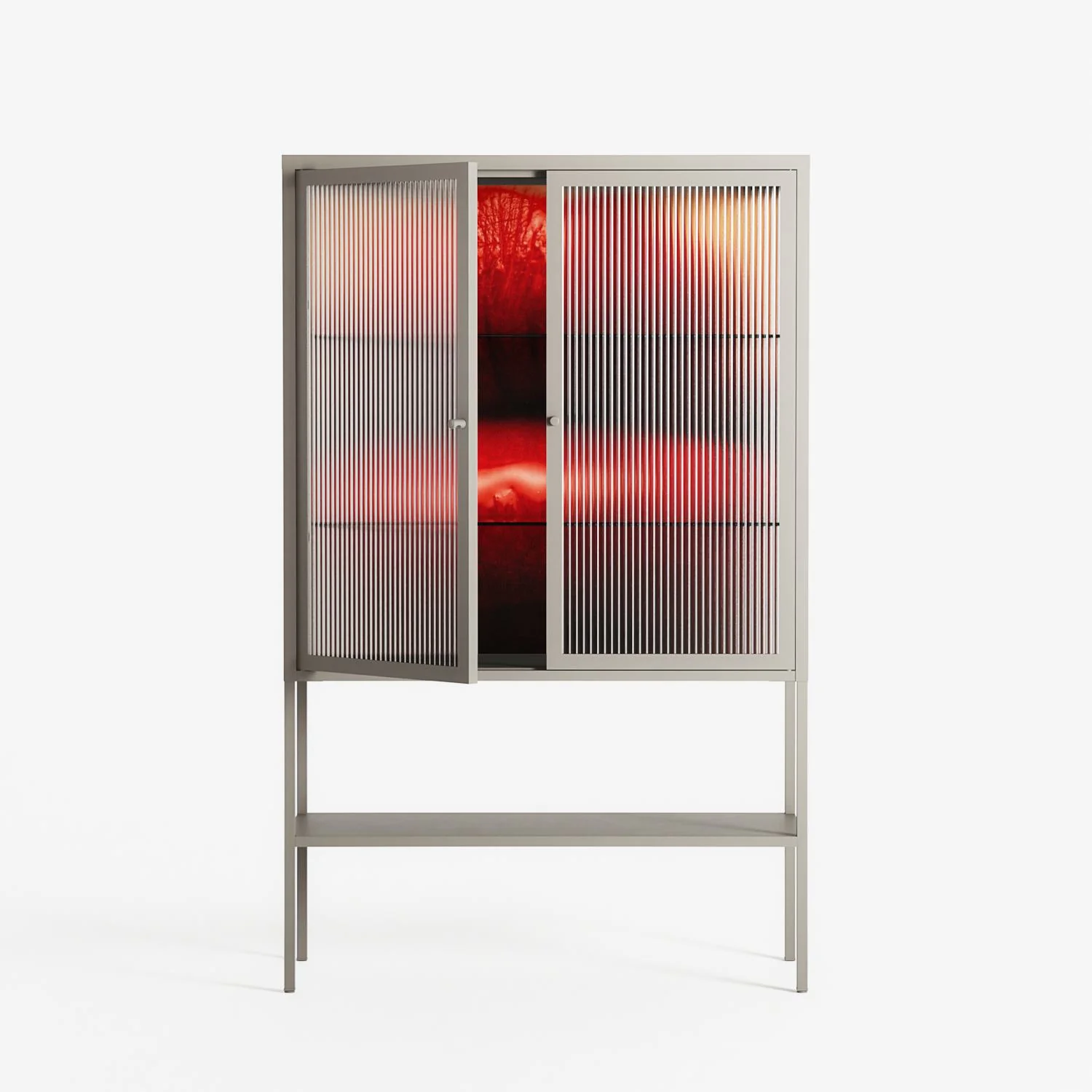 Red - Loft Cabinet - Nadia Ryder - Pebble - Reeded glass - Image 2