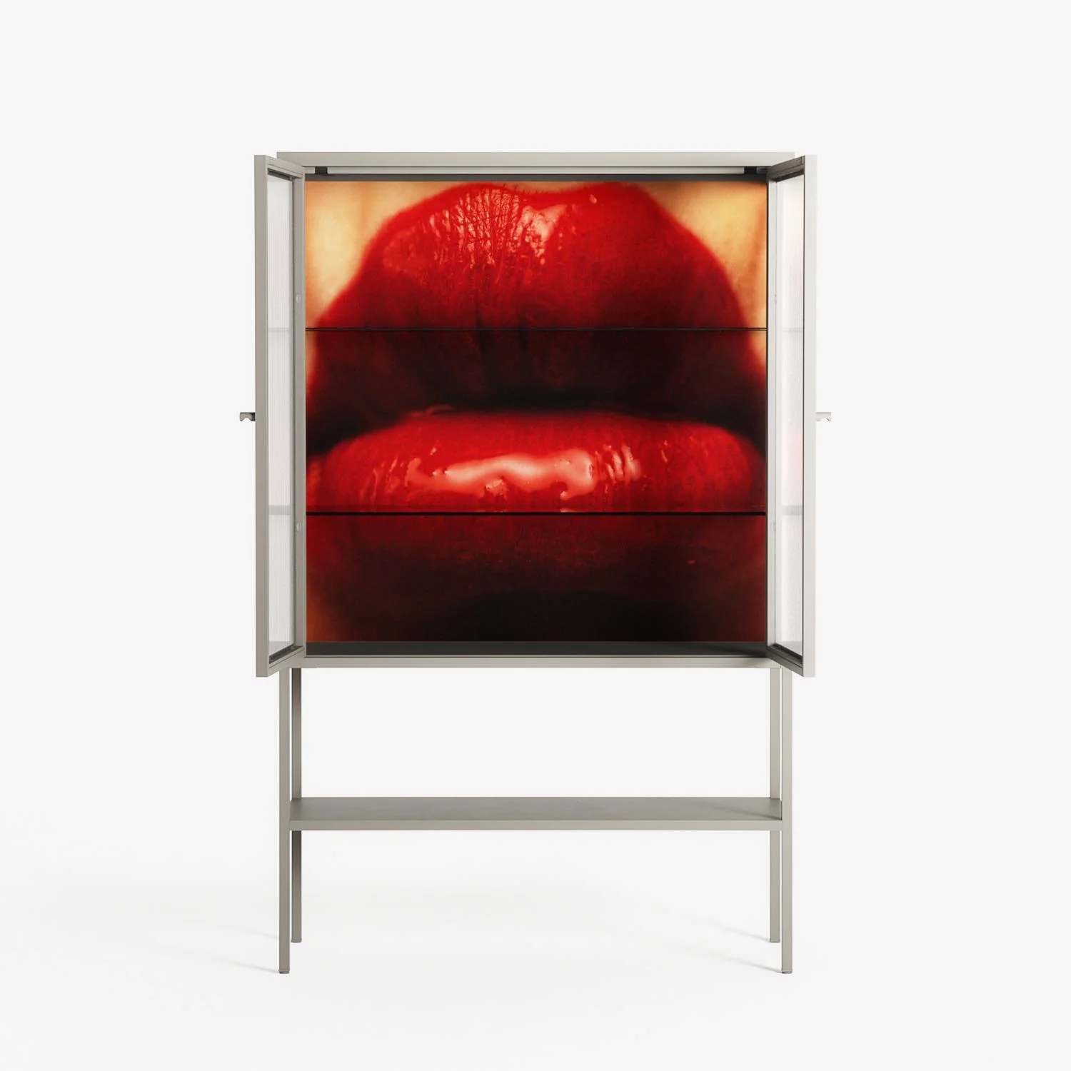 Red - Loft Cabinet - Nadia Ryder - Pebble - Reeded glass - Image 3
