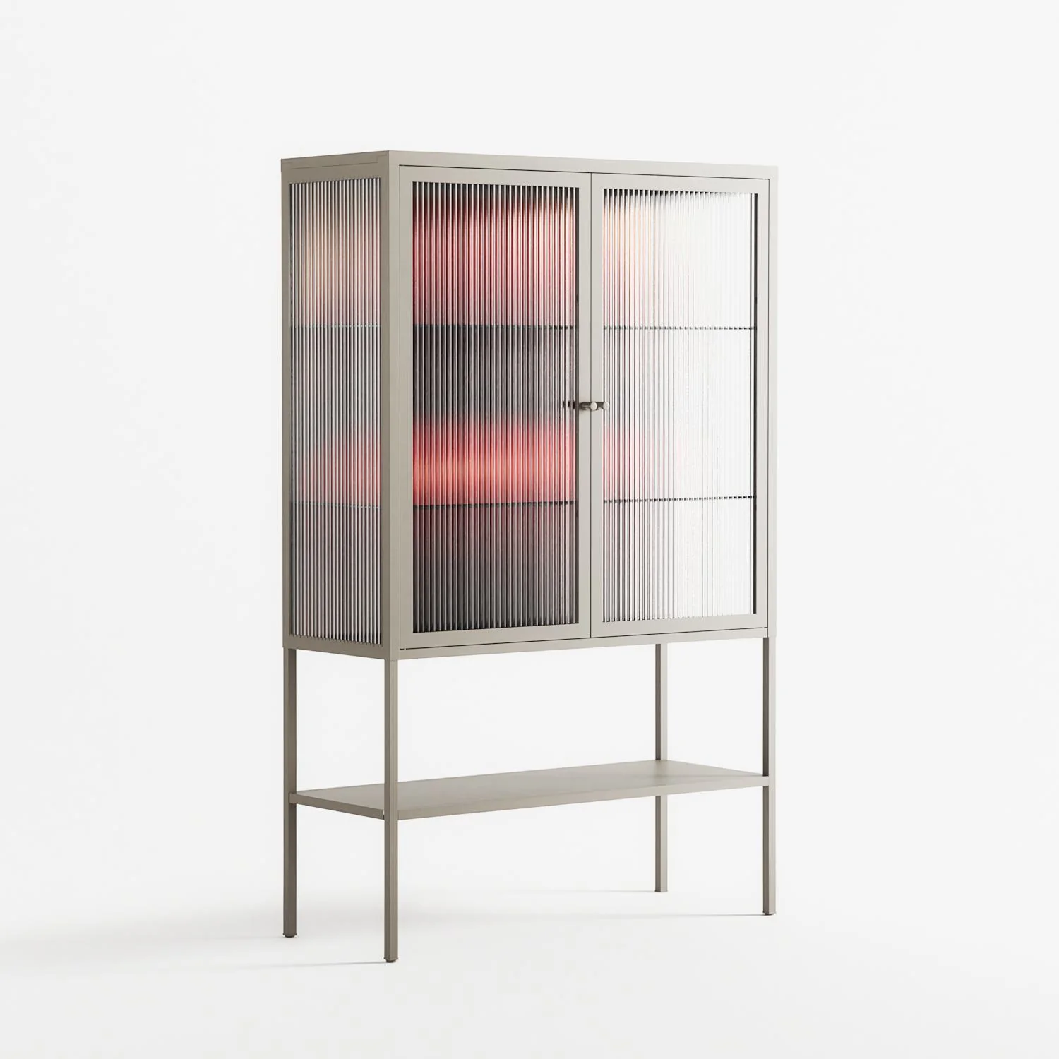 Red - Loft Cabinet - Nadia Ryder - Pebble - Reeded glass - Image 4