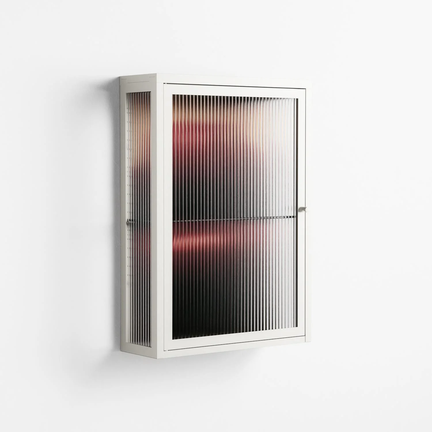Red - Wall Cabinet - Nadia Ryder - Chalk - Reeded glass - Image 4