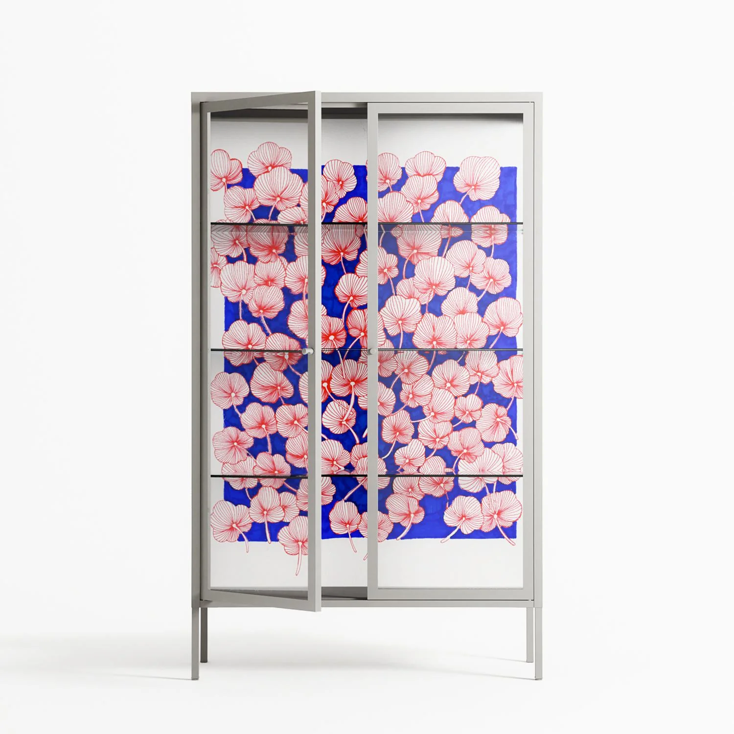 Redblooms - Cabinet - Katie O’Shea - Chalk - Clear glass - Image 2
