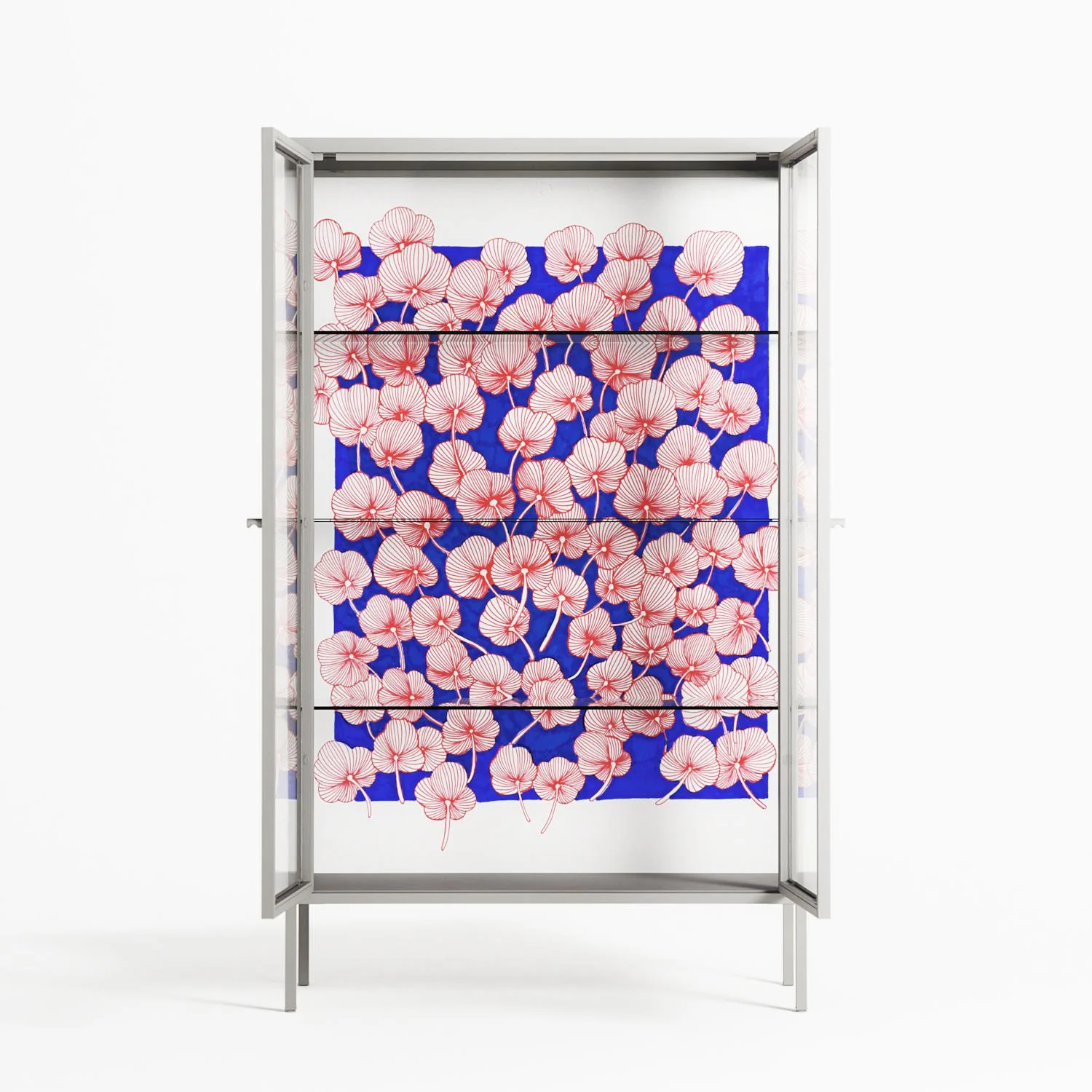 Redblooms - Cabinet - Katie O’Shea - Chalk - Clear glass - Image 3