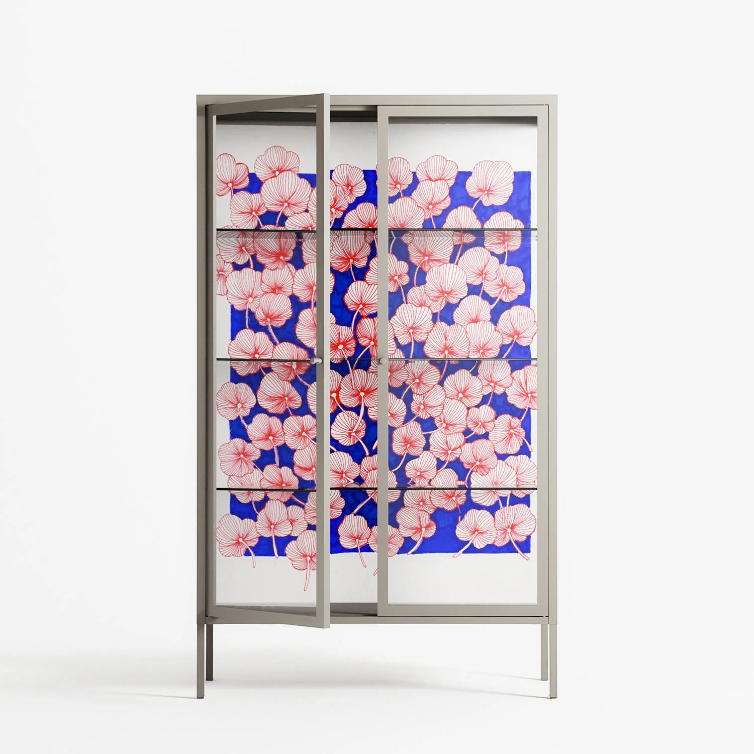 Redblooms - Cabinet - Katie O’Shea - Pebble - Clear glass - Image 2