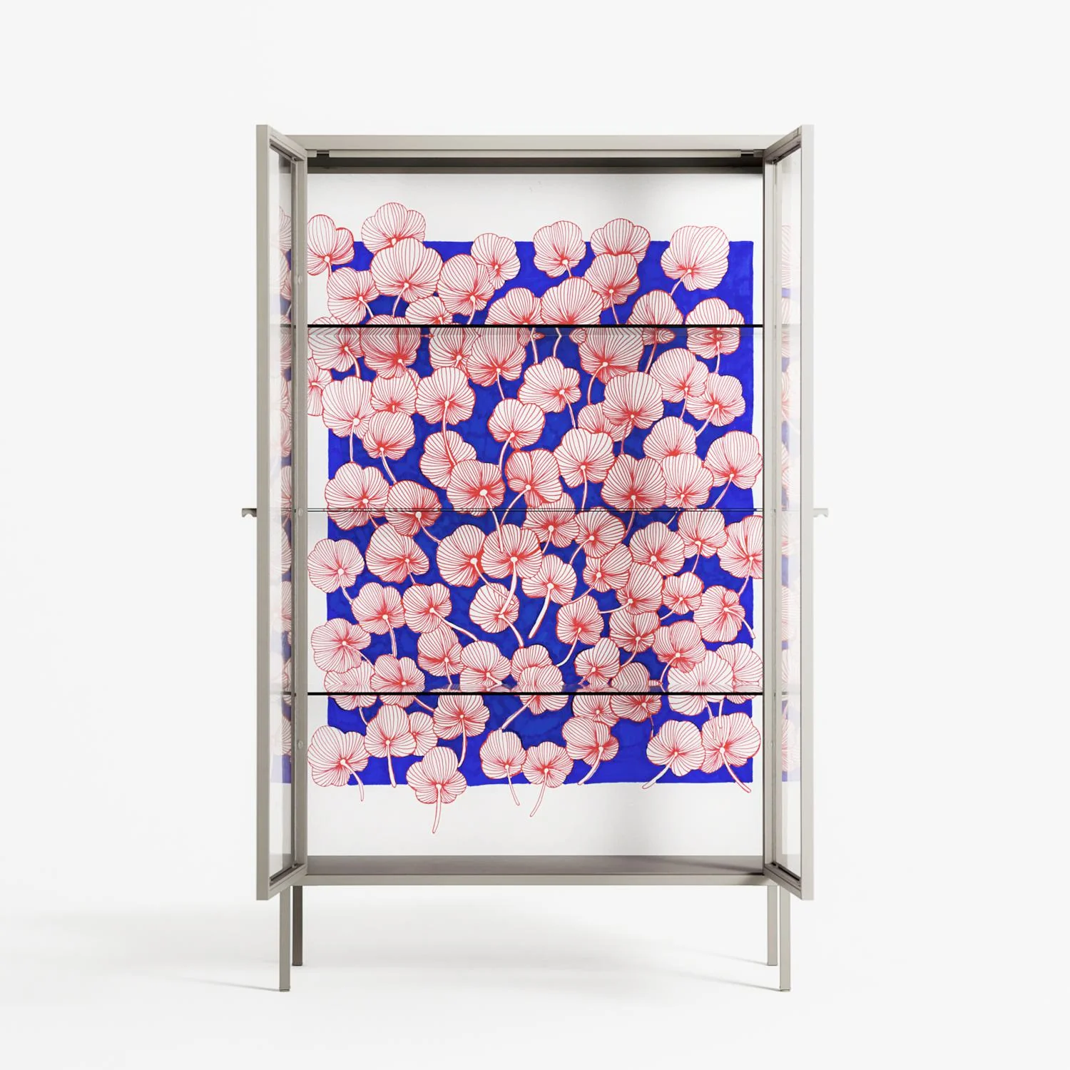 Redblooms - Cabinet - Katie O’Shea - Pebble - Clear glass - Image 3