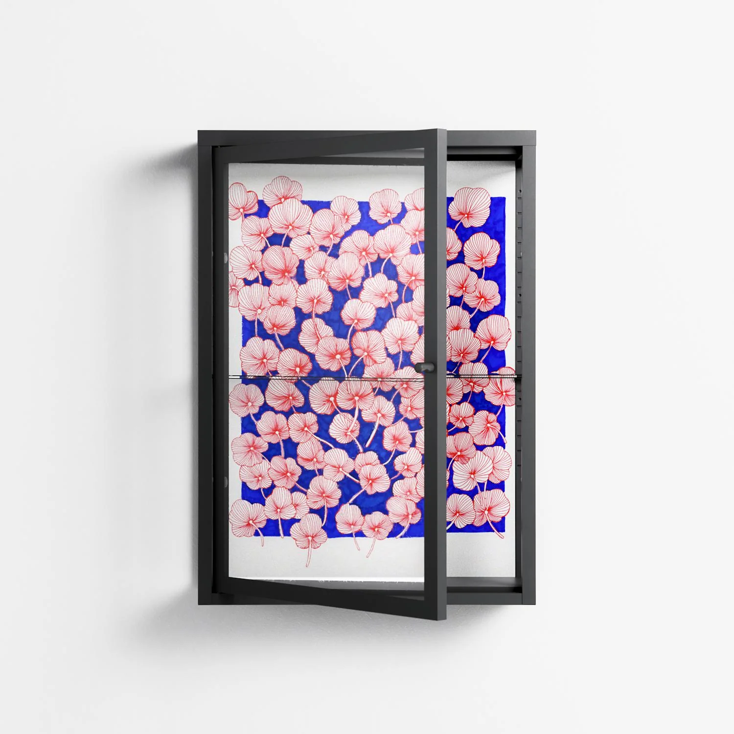 Redblooms - Wall Cabinet - Katie O’Shea - Antracite - Clear glass - Image 2
