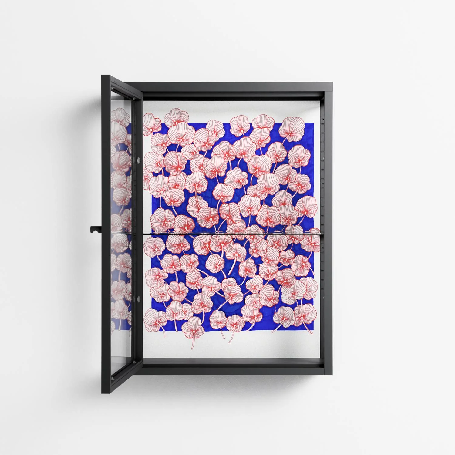 Redblooms - Wall Cabinet - Katie O’Shea - Antracite - Clear glass - Image 3