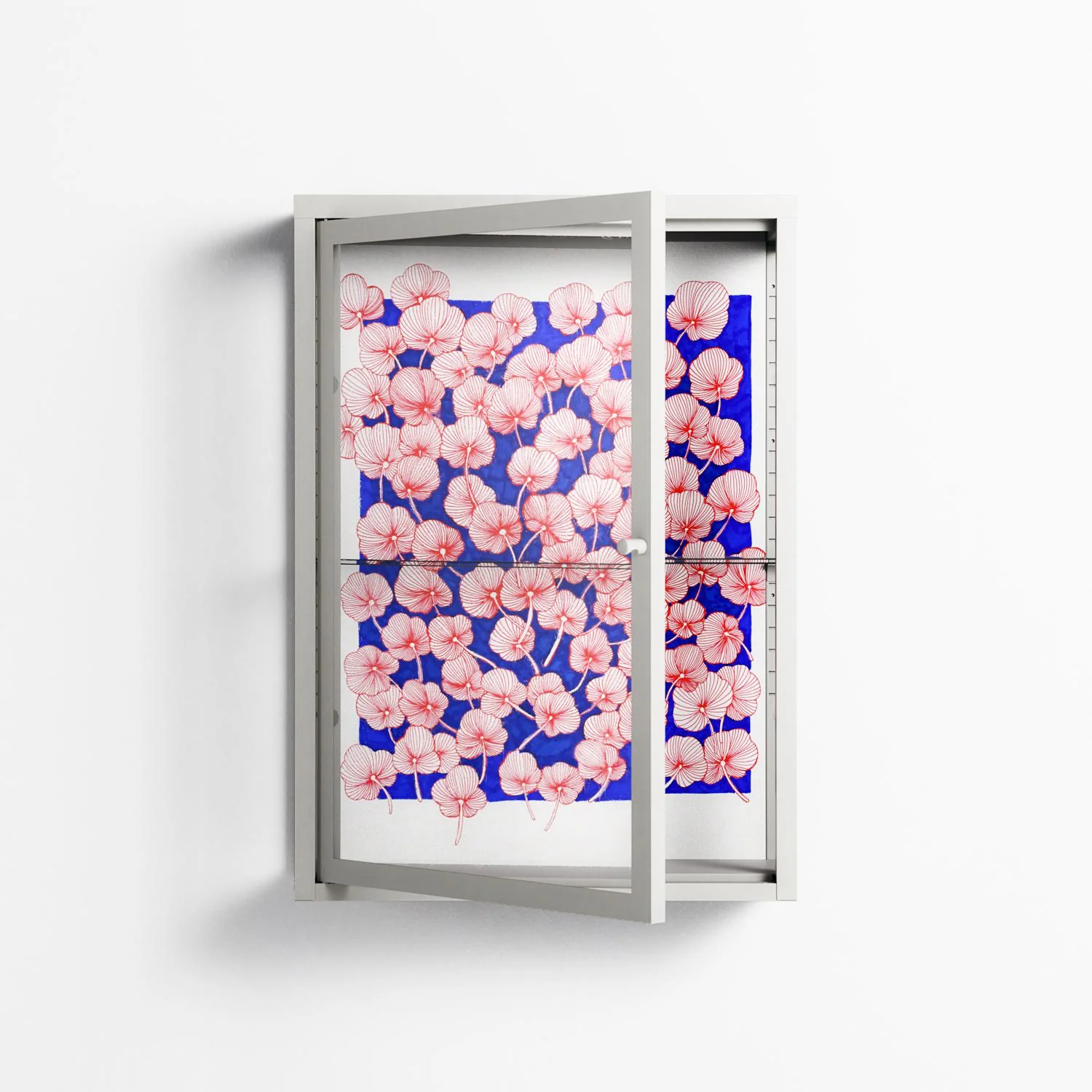 Redblooms - Wall Cabinet - Katie O’Shea - Chalk - Clear glass - Image 2