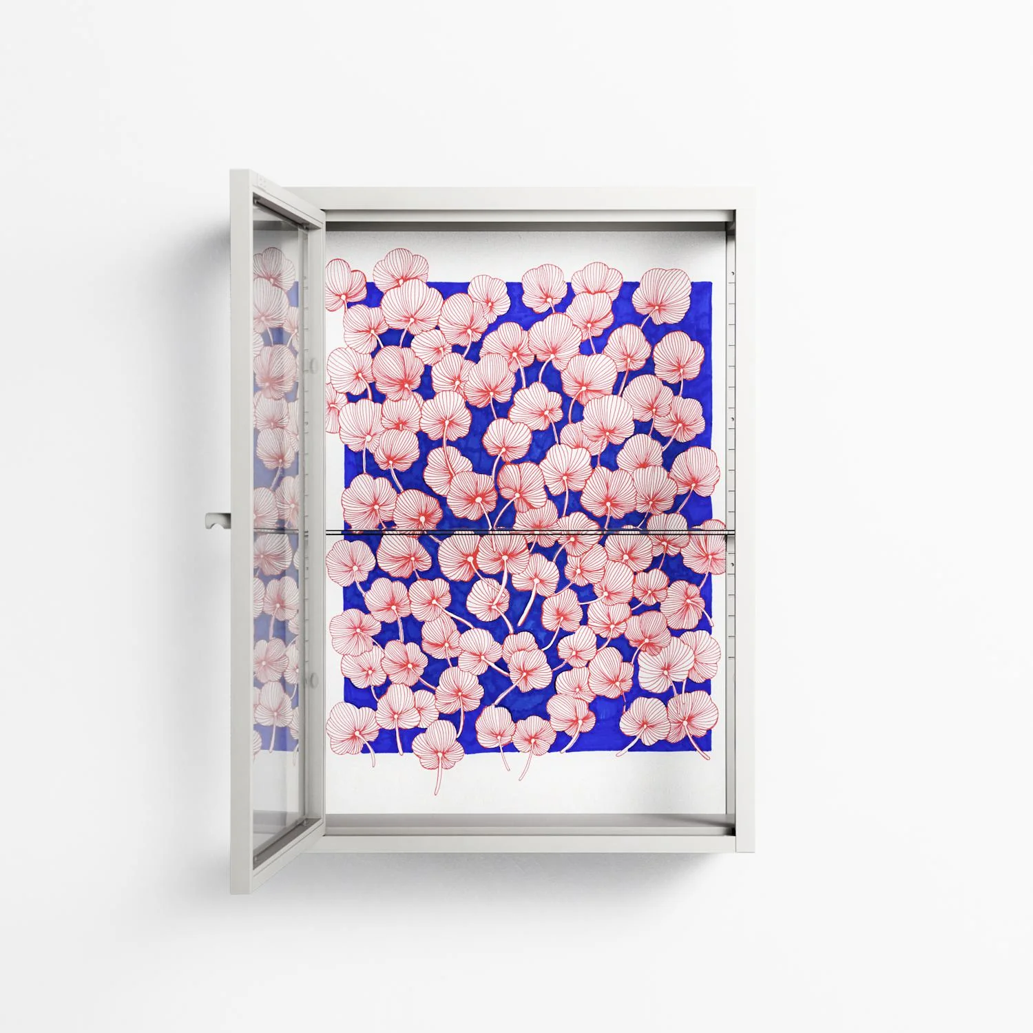 Redblooms - Wall Cabinet - Katie O’Shea - Chalk - Clear glass - Image 3