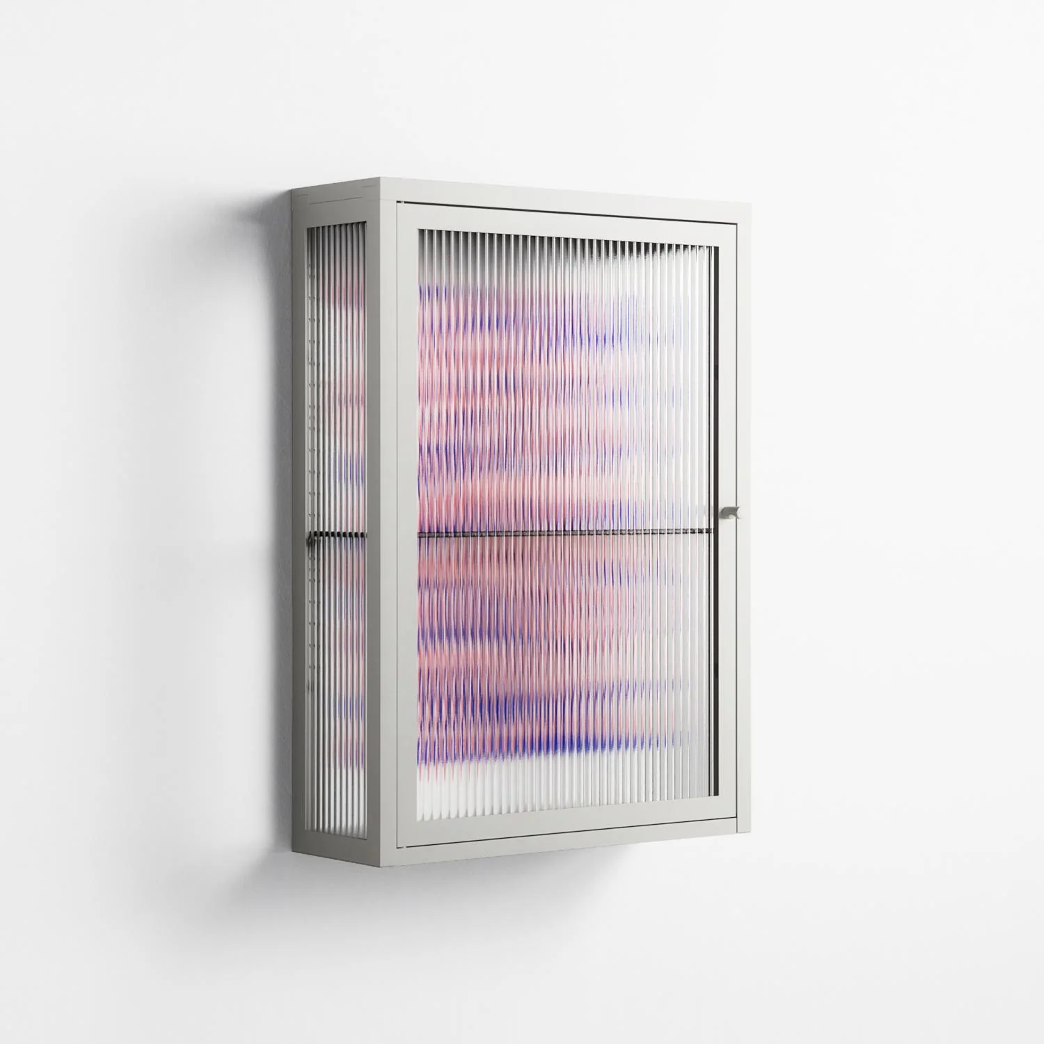 Redblooms - Wall Cabinet - Katie O’Shea - Chalk - Reeded glass - Image 4