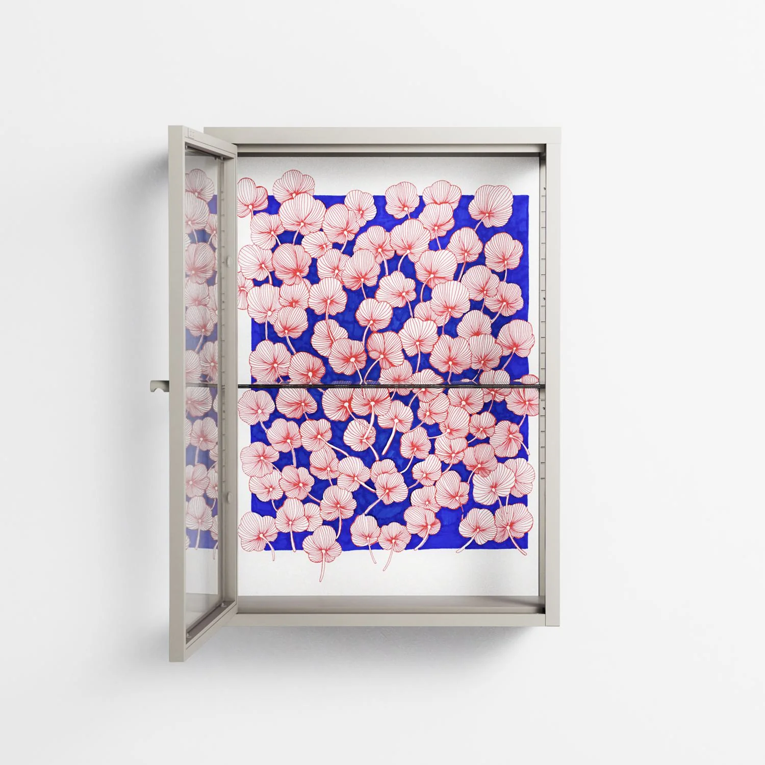 Redblooms - Wall Cabinet - Katie O’Shea - Pebble - Clear glass - Image 3