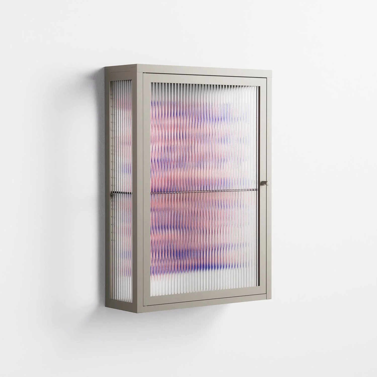 Redblooms - Wall Cabinet - Katie O’Shea - Pebble - Reeded glass - Image 4