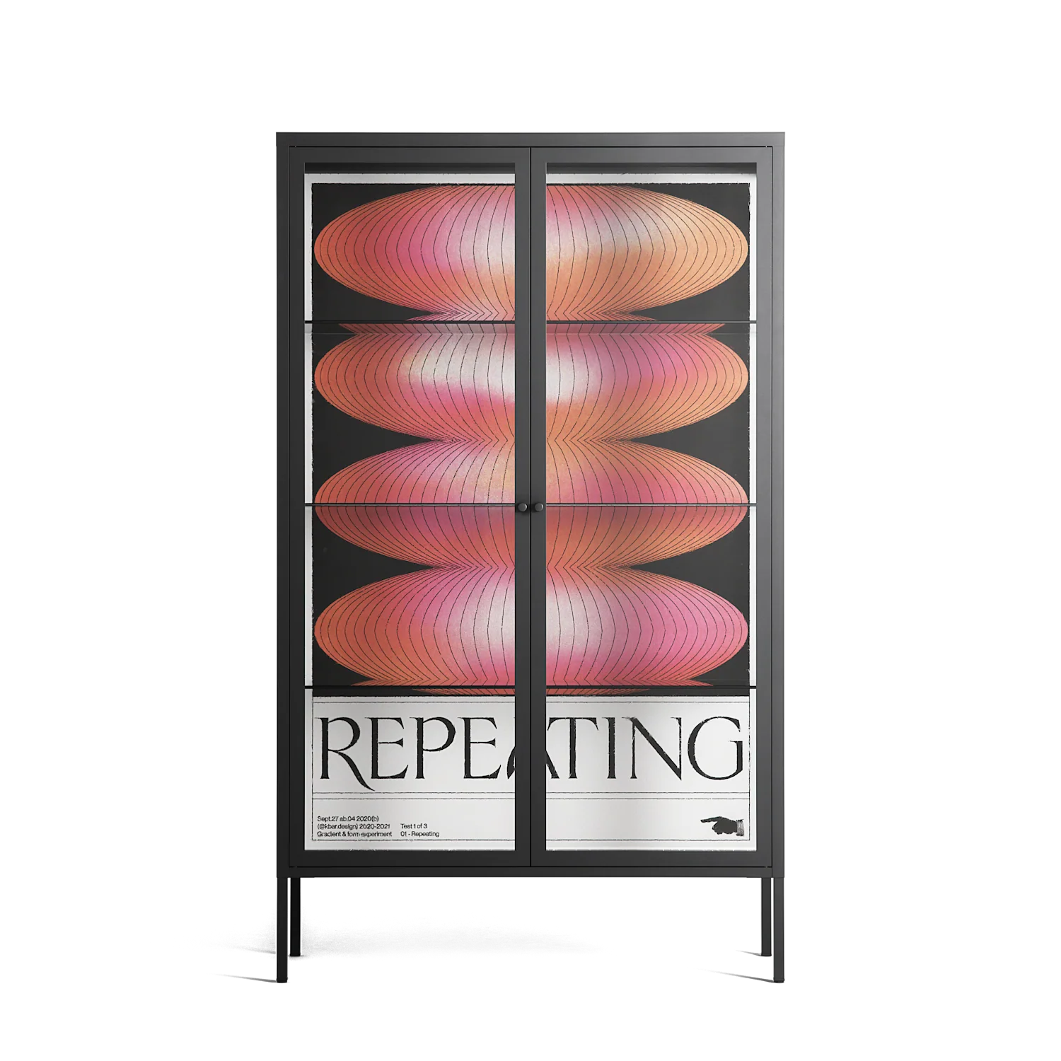 Repeating - Cabinet - Alexander Khabbazi - Antracite - Clear glass
